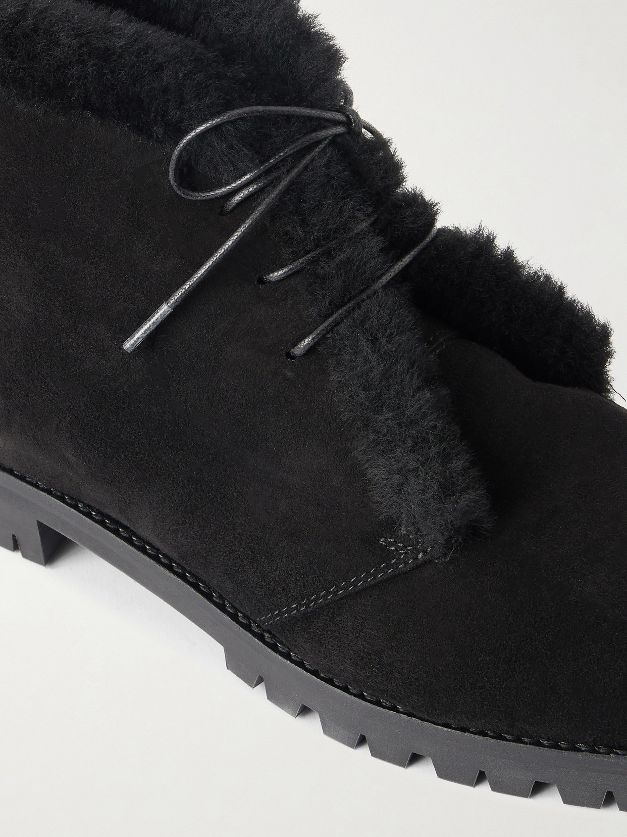 Mircus 10 Shearling-Trimmed Ankle Boots