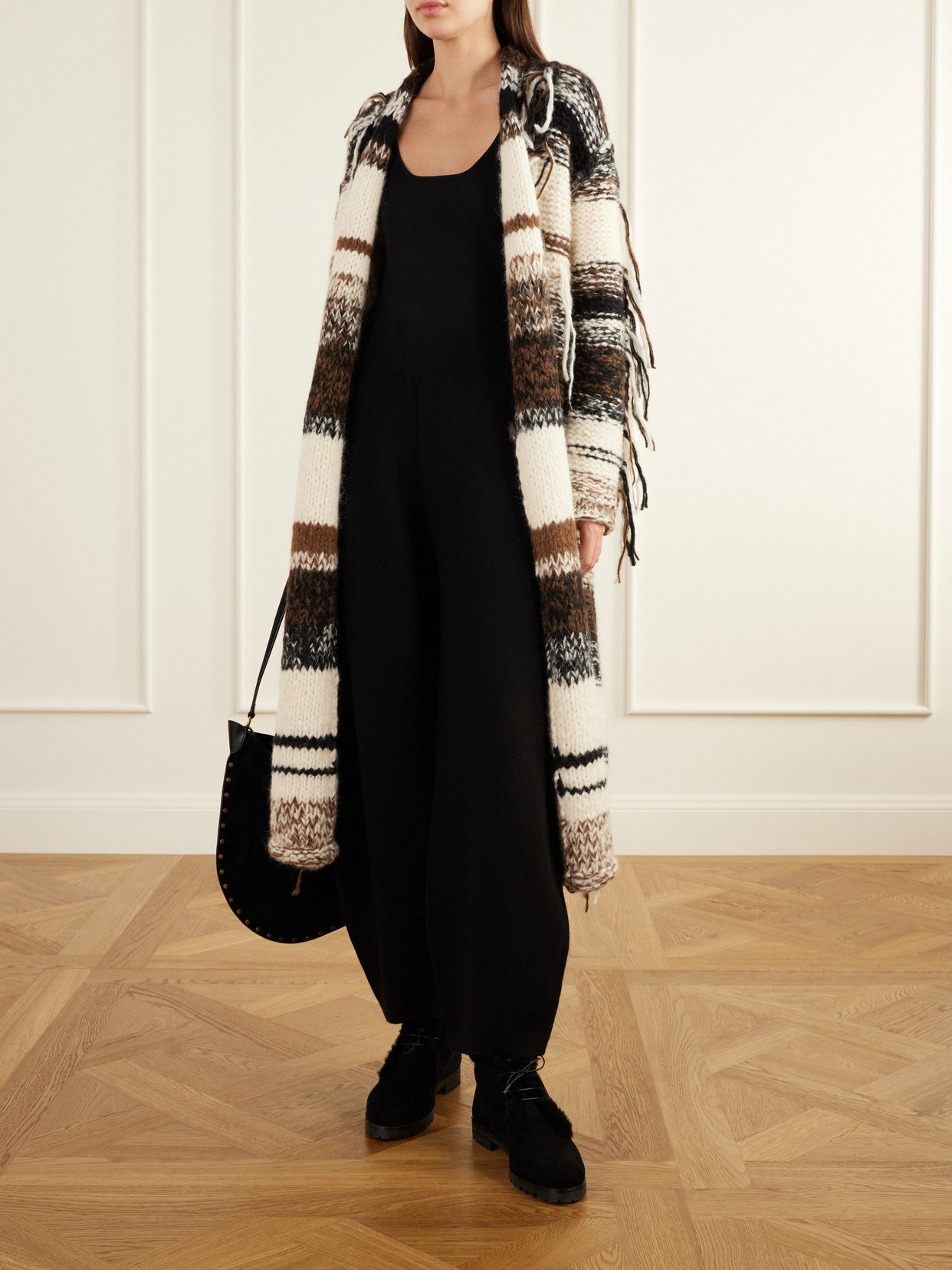 Mircus 10 Shearling-Trimmed Ankle Boots