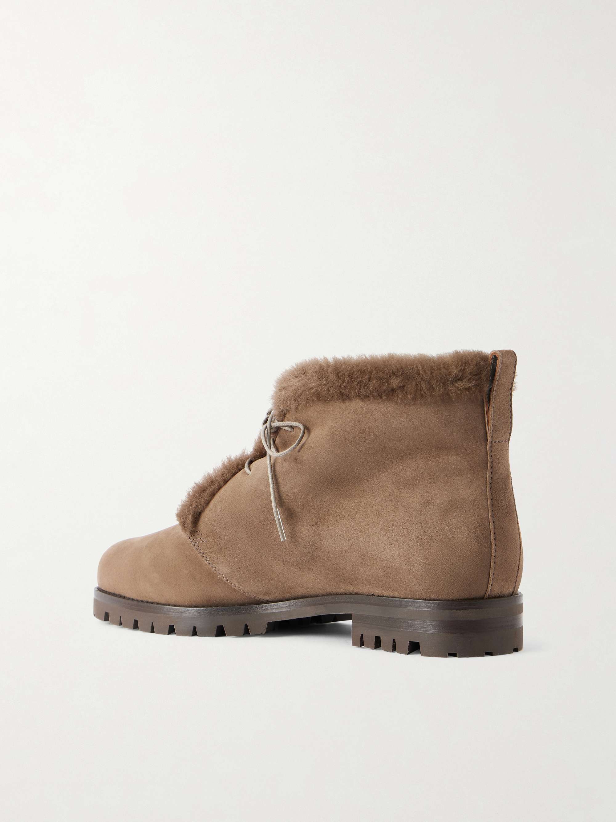 MANOLO BLAHNIK Mircus shearling-lined suede ankle boots