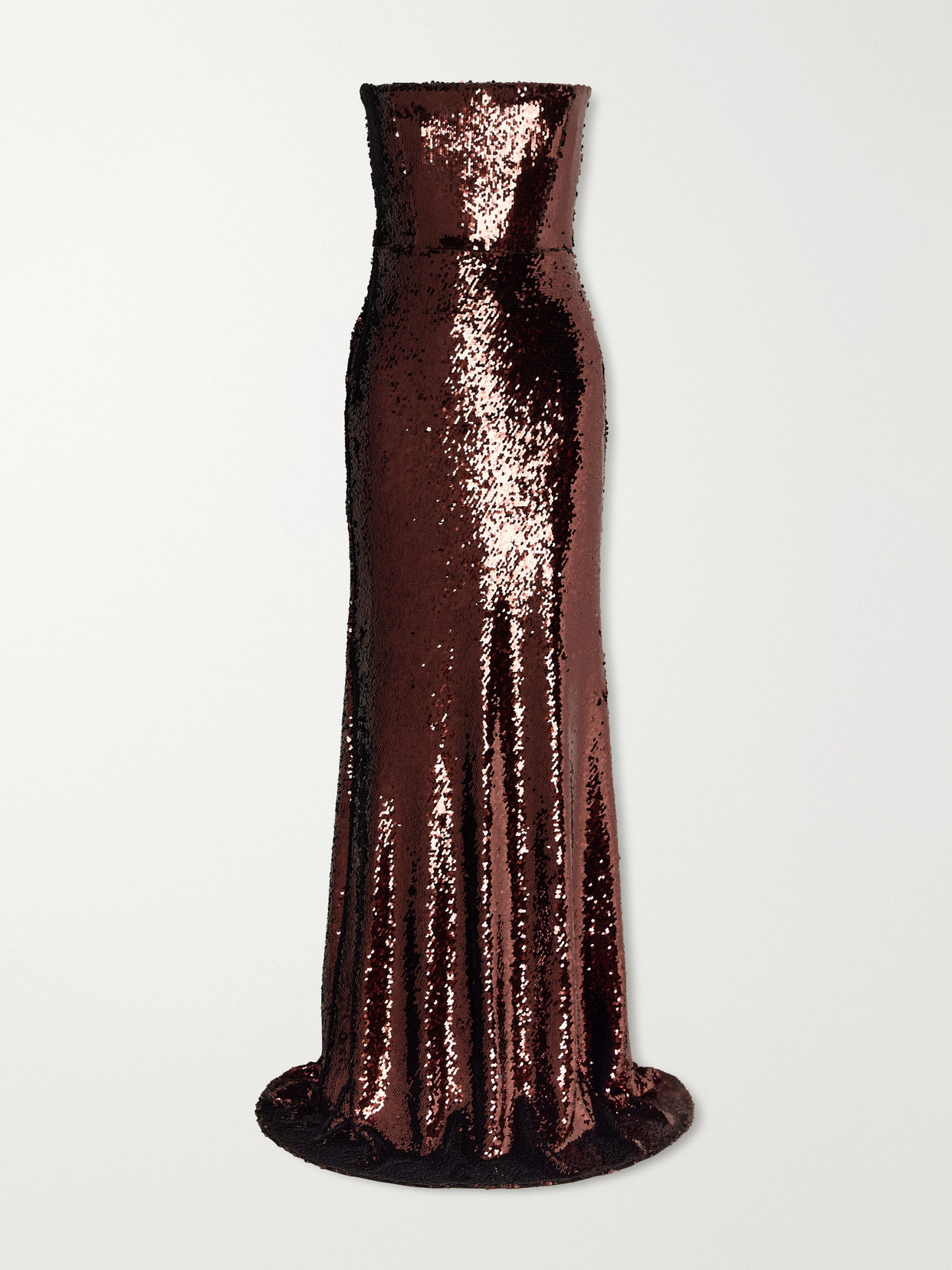 Alex Perry Sequin-embellished Gown In Brown