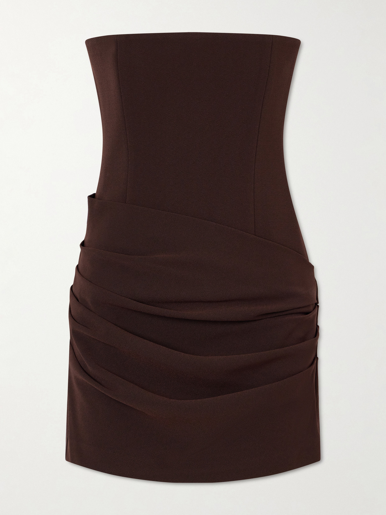 Alex Perry Strapless Draped Crepe Mini Dress In Multi