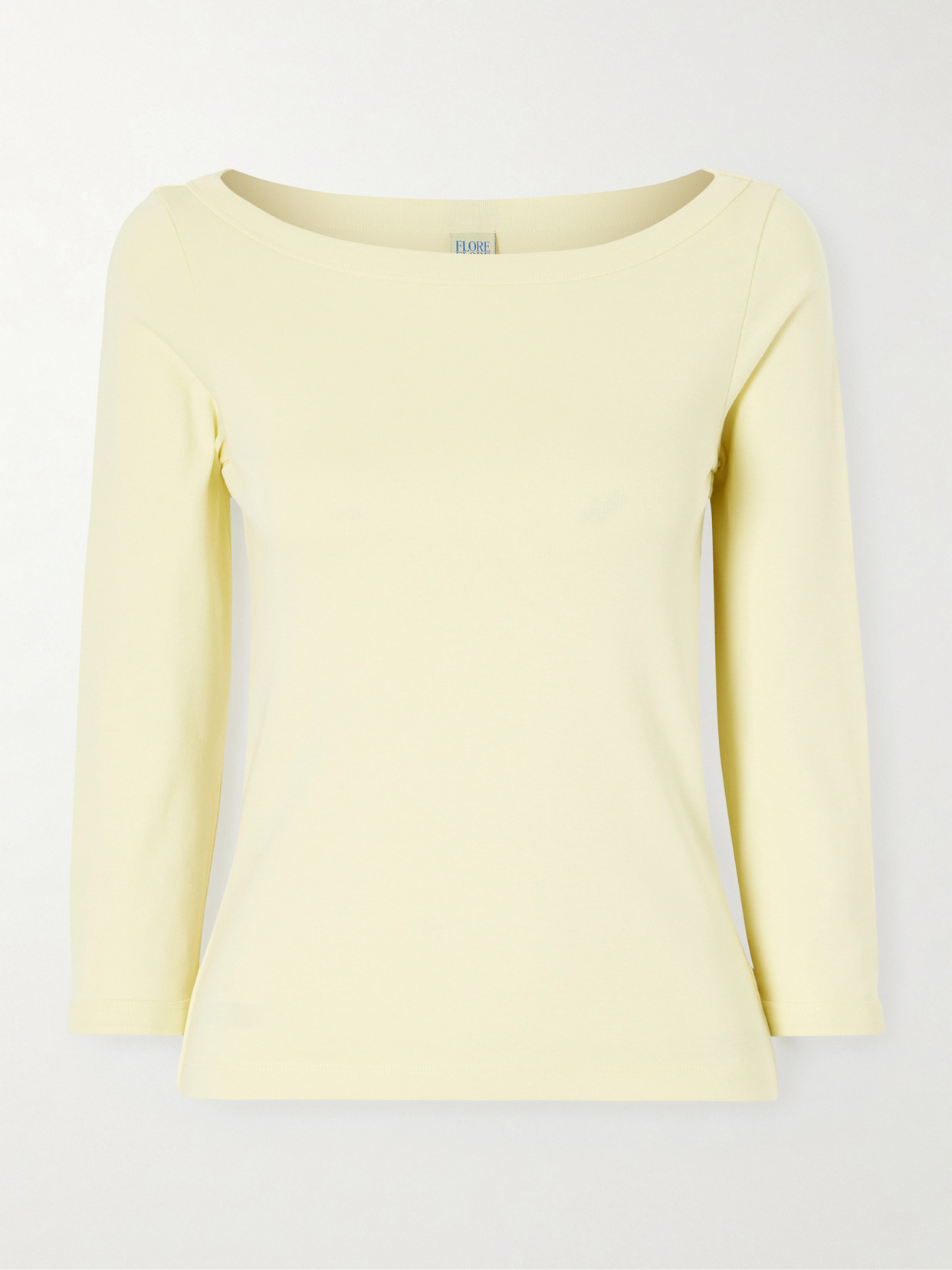 Flore Flore Steffi Ribbed Organic Cotton-jersey T-shirt In Yellow