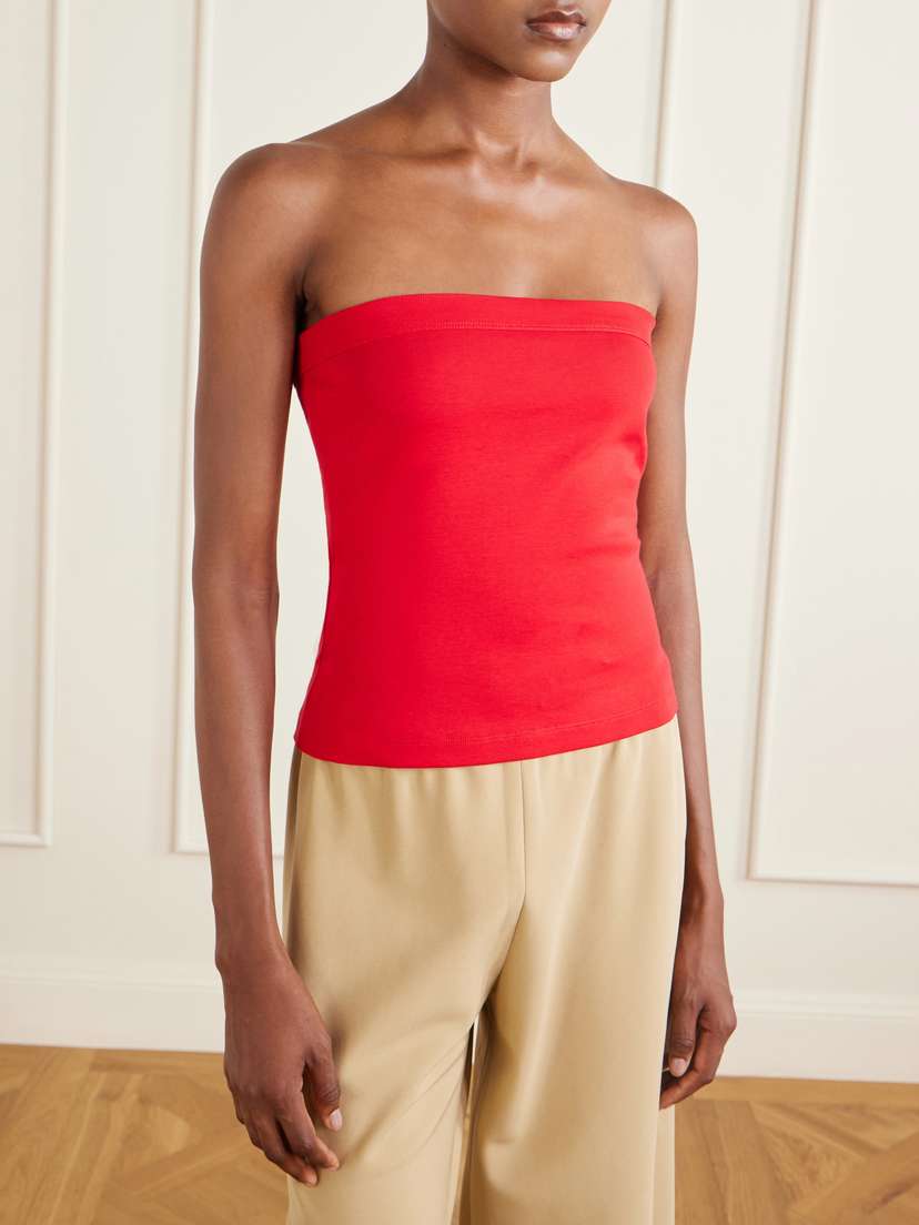 FLORE FLORE Bes Strapless Organic Cotton-jersey Top | Thumbnail 2 FLORE FLORE Bes Strapless Organic Cotton-jersey Top | Thumbnail 2
