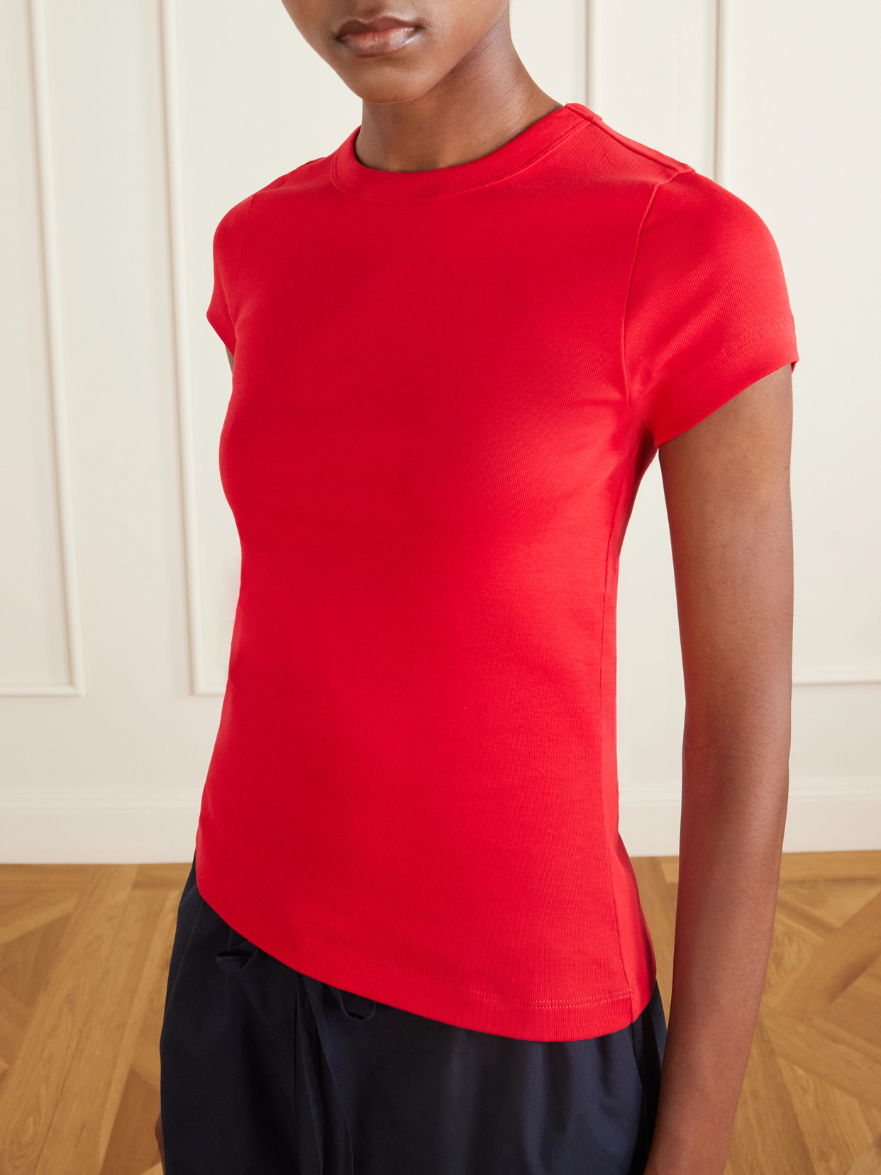 Car Baby Tee Ribbed Organic Cotton-Jersey T-Shirt