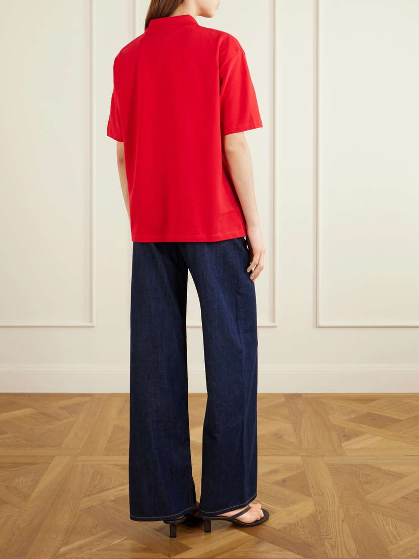 FLORE FLORE Julie Organic Cotton-piqué Polo Shirt | Thumbnail 4 FLORE FLORE Julie Organic Cotton-piqué Polo Shirt | Thumbnail 4