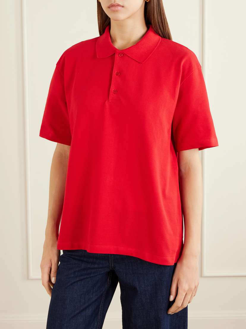 FLORE FLORE Julie Organic Cotton-piqué Polo Shirt | Thumbnail 3 FLORE FLORE Julie Organic Cotton-piqué Polo Shirt | Thumbnail 3