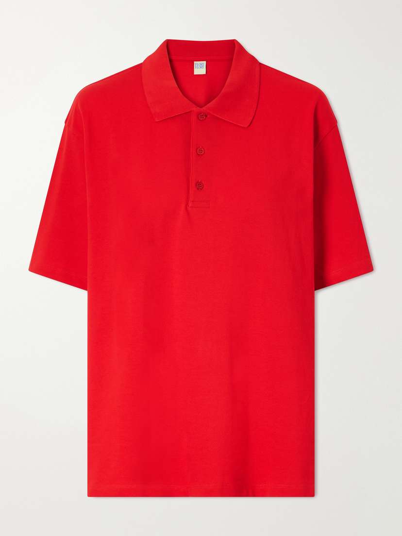 FLORE FLORE Julie Organic Cotton-piqué Polo Shirt