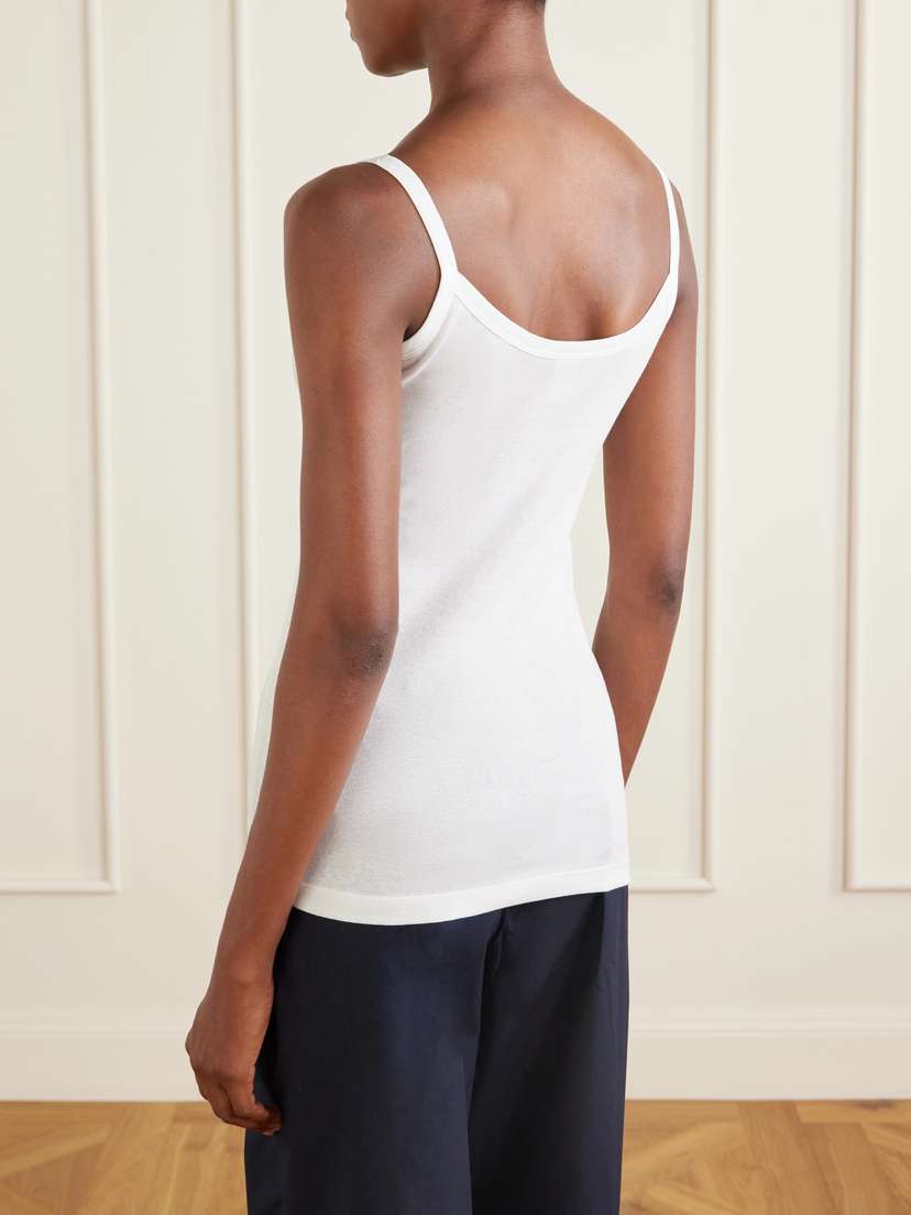 FLORE FLORE Isla Organic Cotton-jersey Camisole | Thumbnail 3 FLORE FLORE Isla Organic Cotton-jersey Camisole | Thumbnail 3