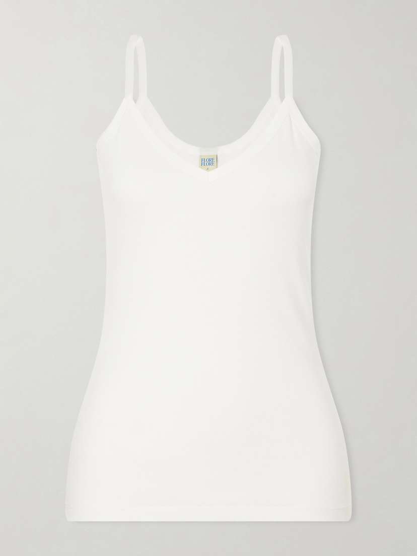 FLORE FLORE Isla Organic Cotton-jersey Camisole