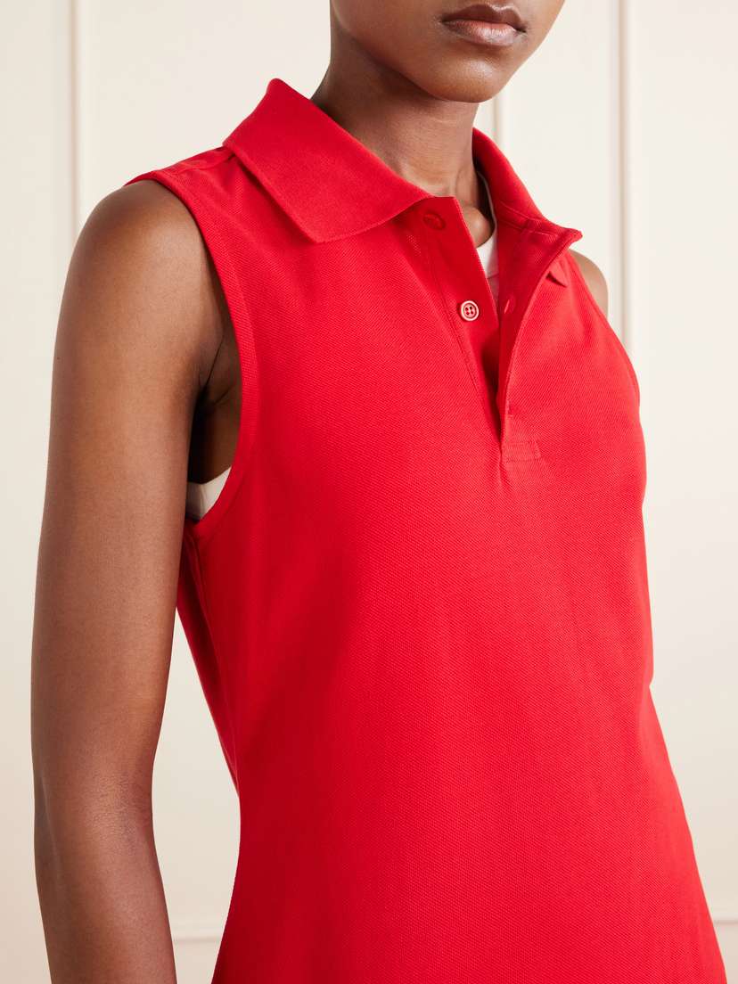 FLORE FLORE Lauren Organic Cotton-piqué Mini Dress | Thumbnail 4 FLORE FLORE Lauren Organic Cotton-piqué Mini Dress | Thumbnail 4