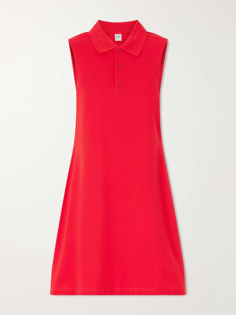 FLORE FLORE Lauren Organic Cotton-piqué Mini Dress