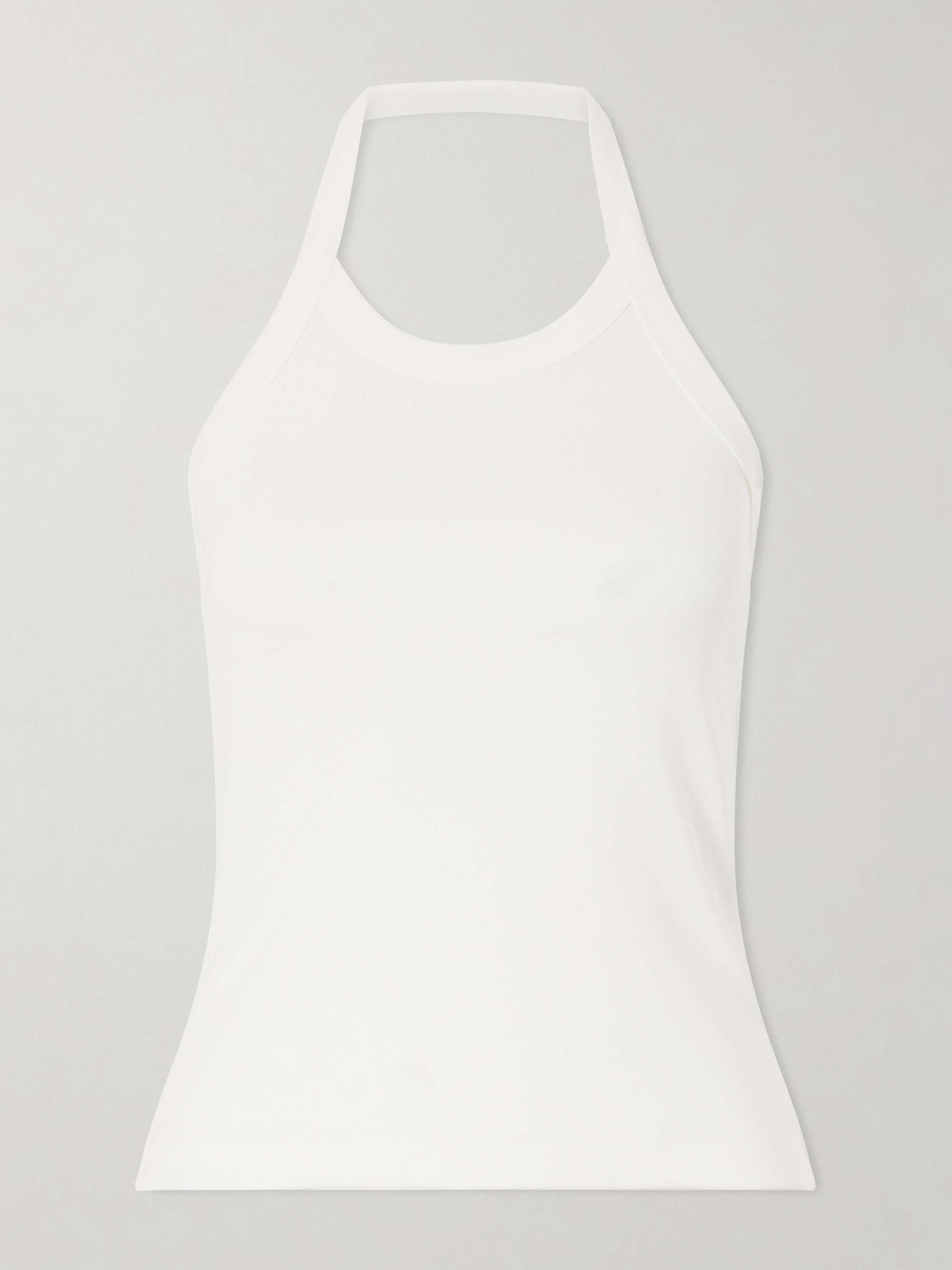 FLORE FLORE Angie organic cotton-jersey halterneck tank | NET-A-PORTER