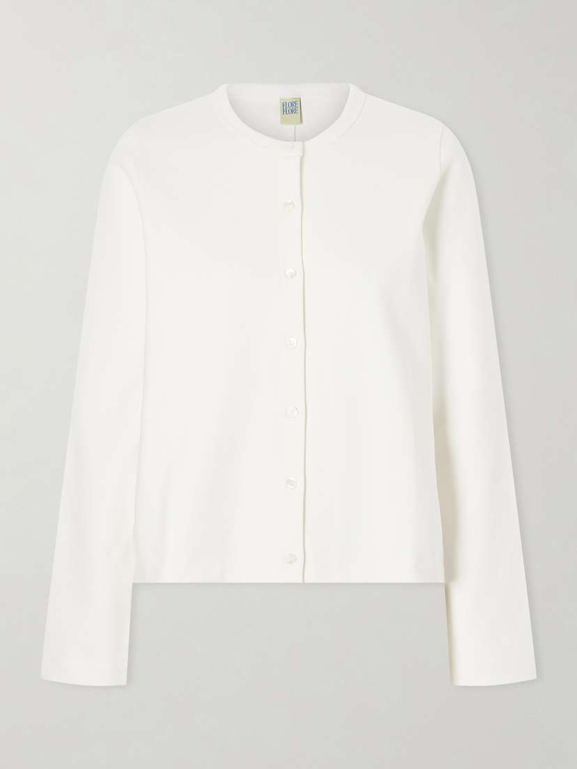 FLORE FLORE Poppy Organic Cotton-jersey Cardigan