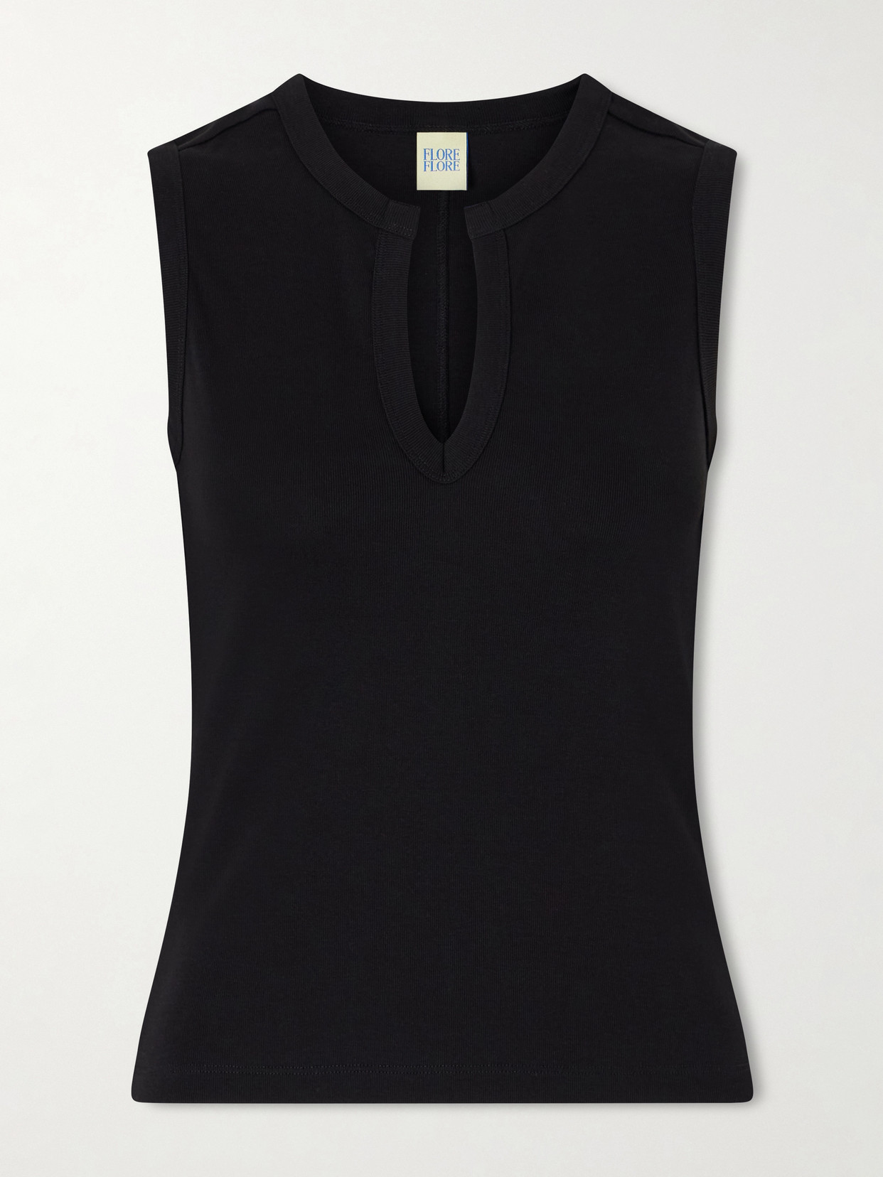 Flore Flore Iman Organic Cotton-jersey Tank In Black