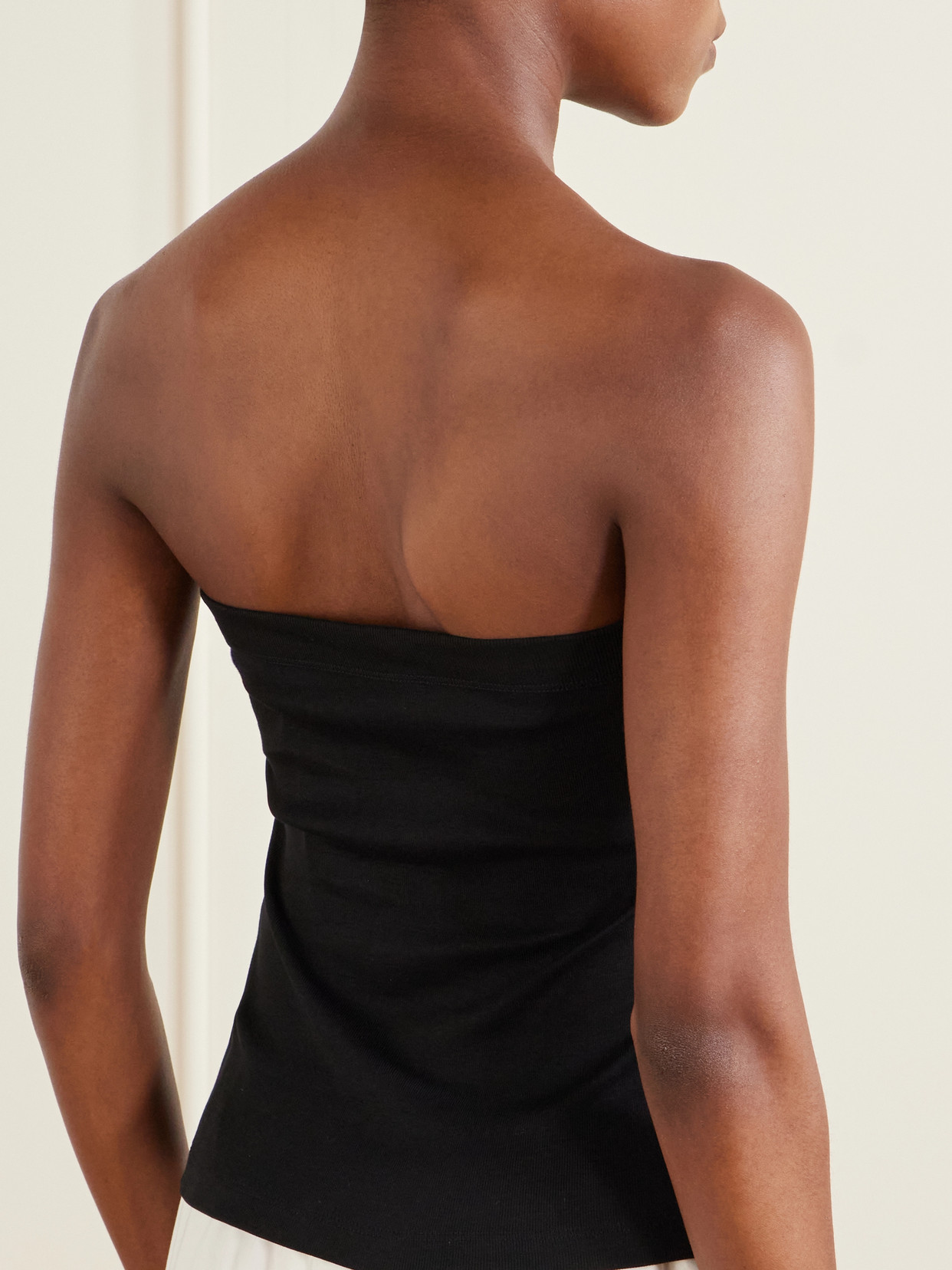 Bes Strapless Organic Cotton-Jersey Top