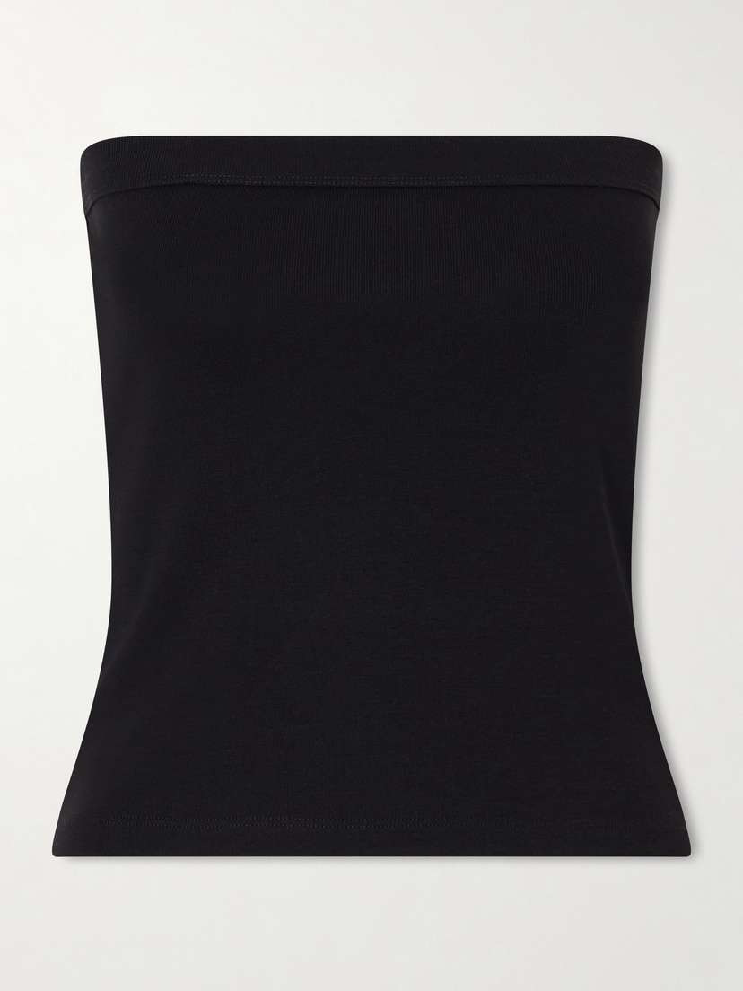 FLORE FLORE Bes Strapless Organic Cotton-jersey Top