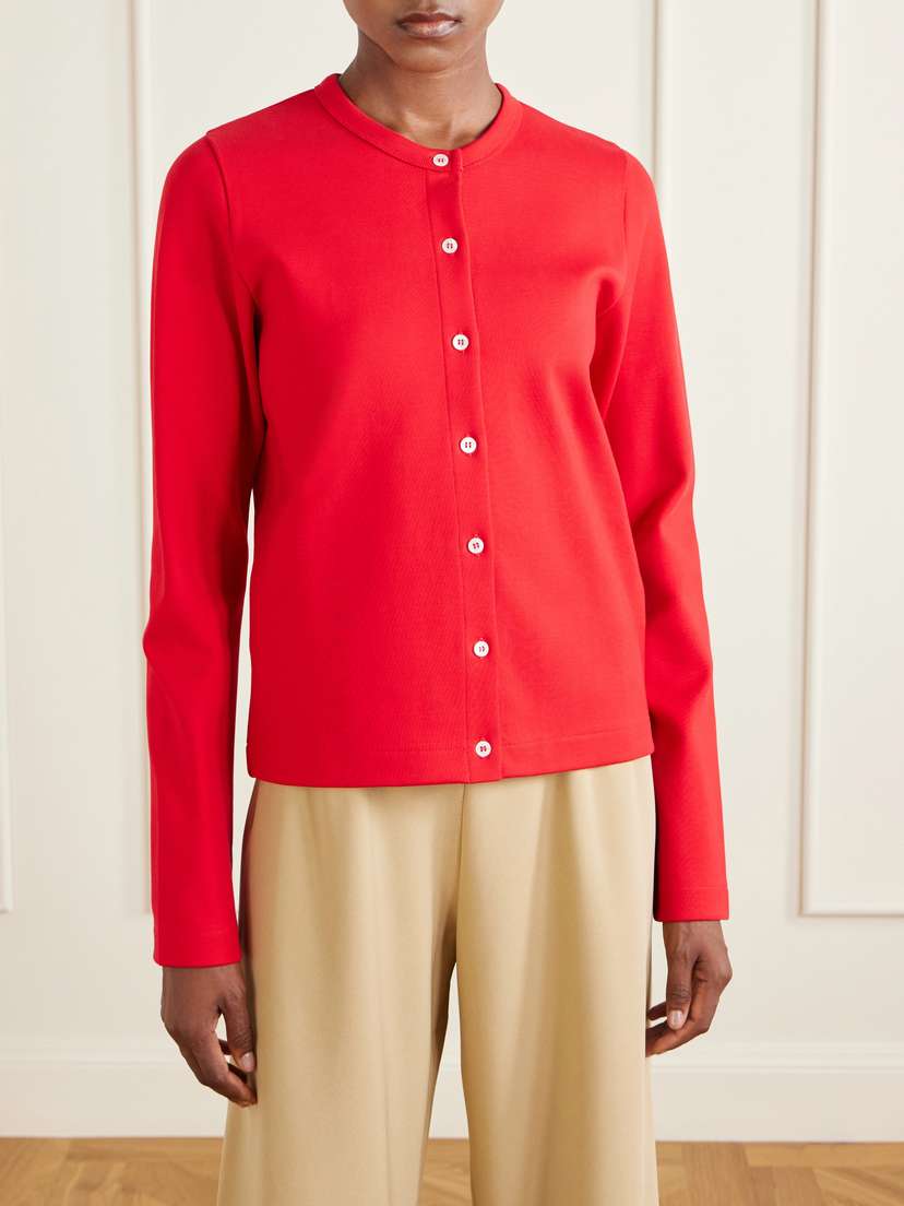 FLORE FLORE Poppy Organic Cotton-jersey Cardigan | Thumbnail 3 FLORE FLORE Poppy Organic Cotton-jersey Cardigan | Thumbnail 3