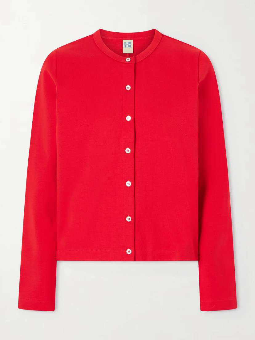 FLORE FLORE Poppy Organic Cotton-jersey Cardigan