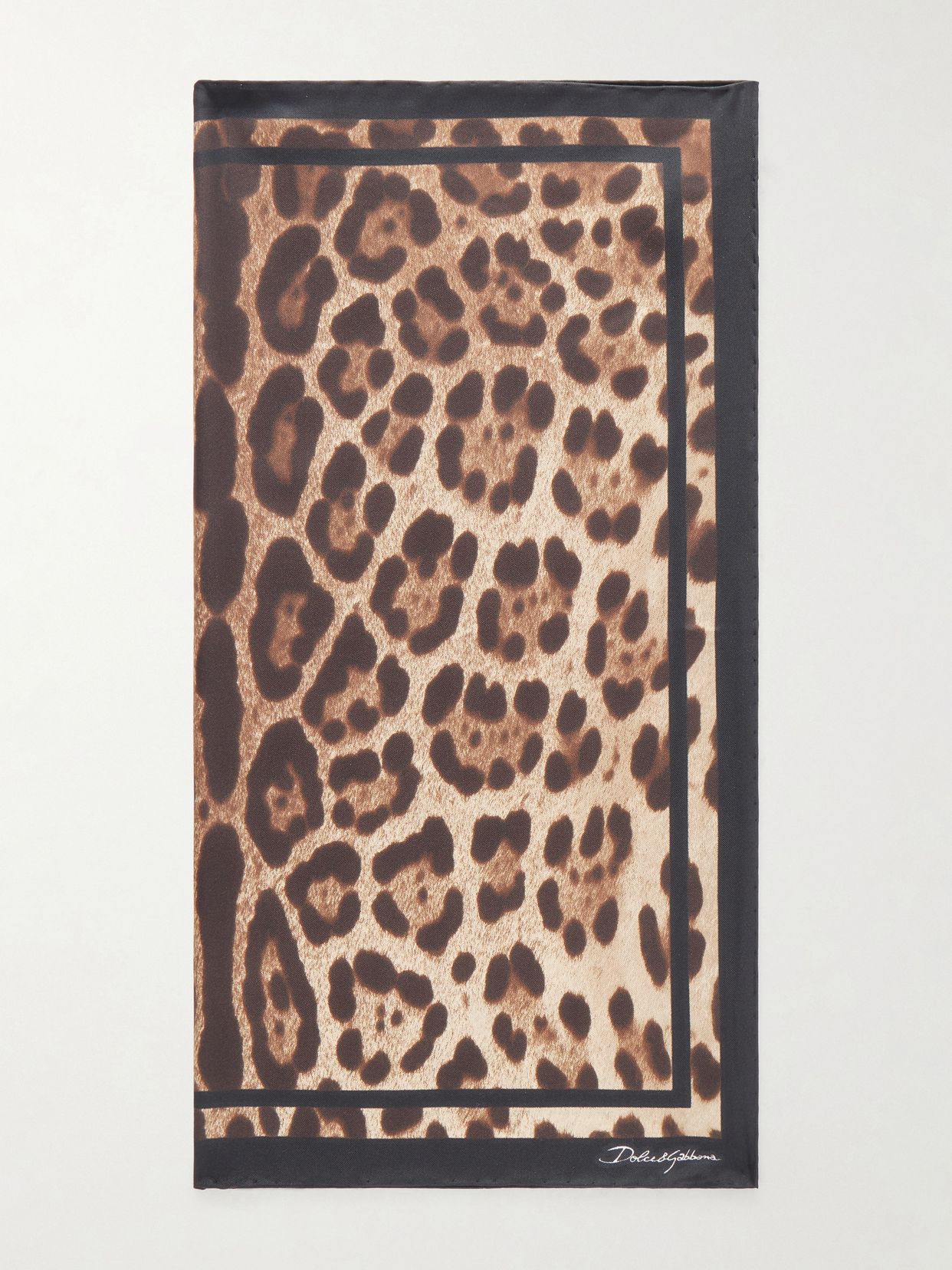 leopard print silk twill scarf
