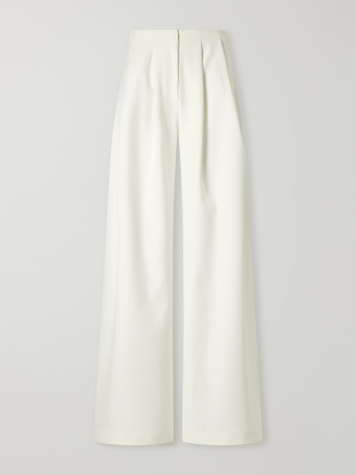 Andres Otalora Pleated Drill Wide-leg Pants In Neutrals
