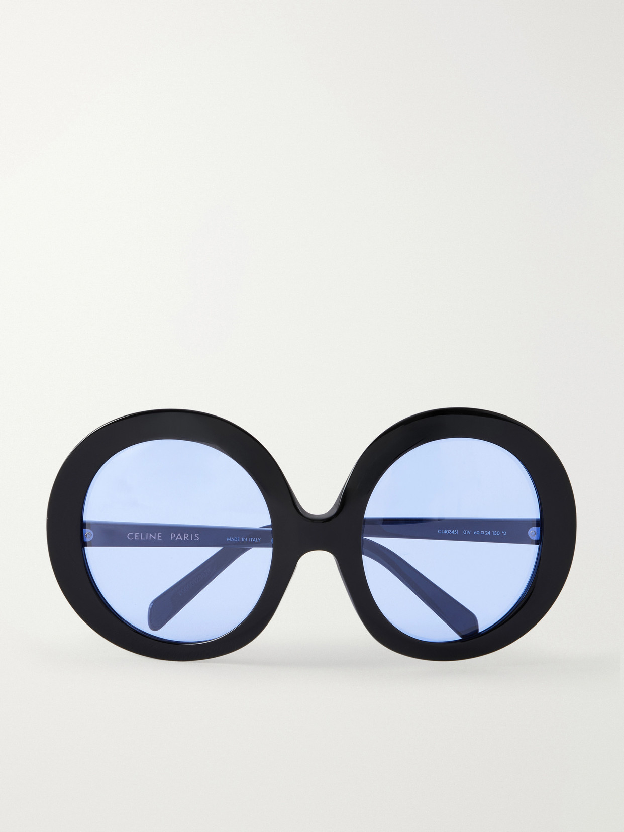 Celine Round-frame Acetate Sunglasses In Black
