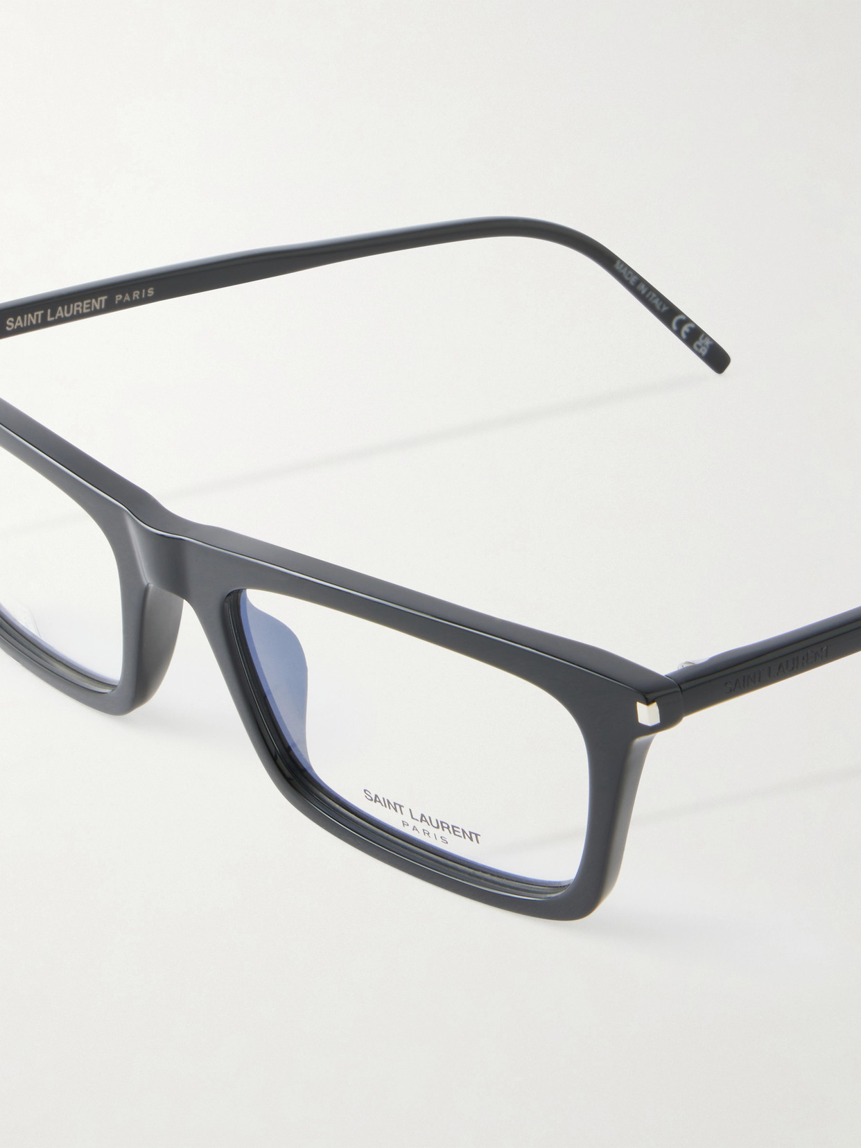 Saint Laurent Rectangular-frame Glasses In Black
