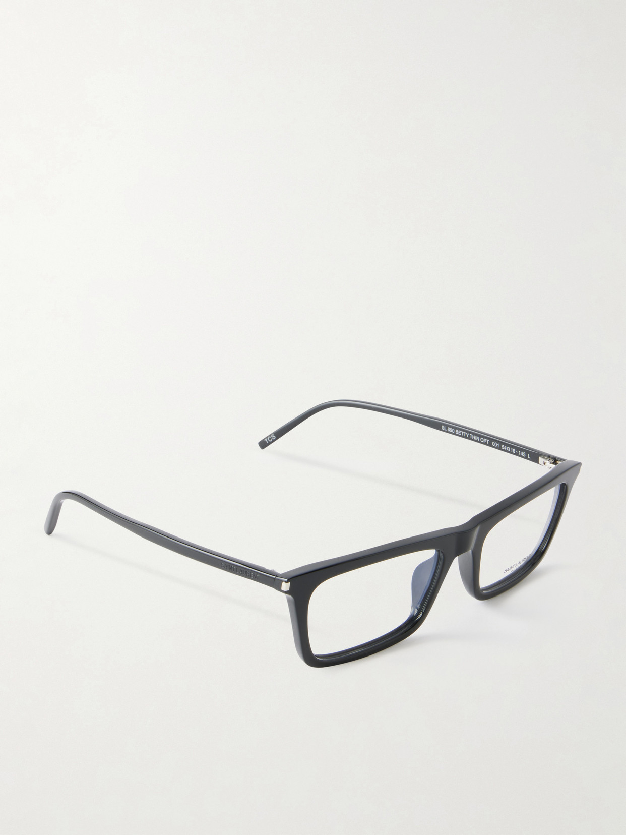 Saint Laurent Rectangular-frame Glasses In Black