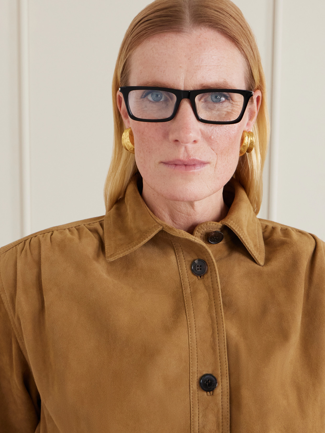 Saint Laurent Rectangular-frame Glasses In Black