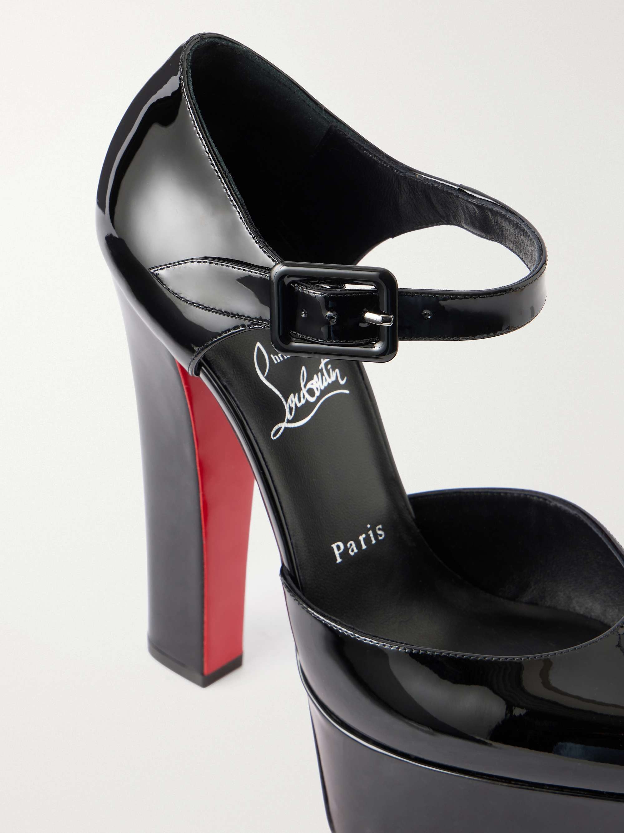 CHRISTIAN LOUBOUTIN Jenna 150 patent-leather Mary Jane pumps | NET