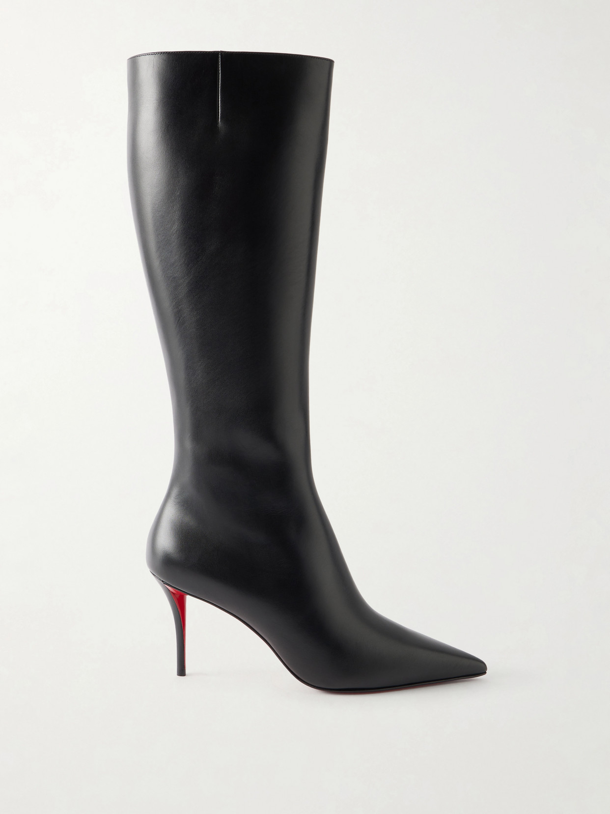 Christian Louboutin Miss Z Botta 80 Leather Knee-high Boots In Black
