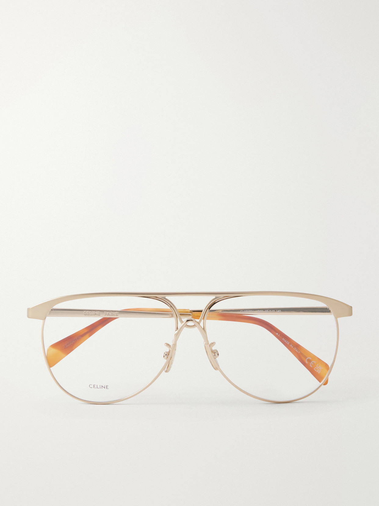 Celine Aviator-style Metal Glasses In Gold