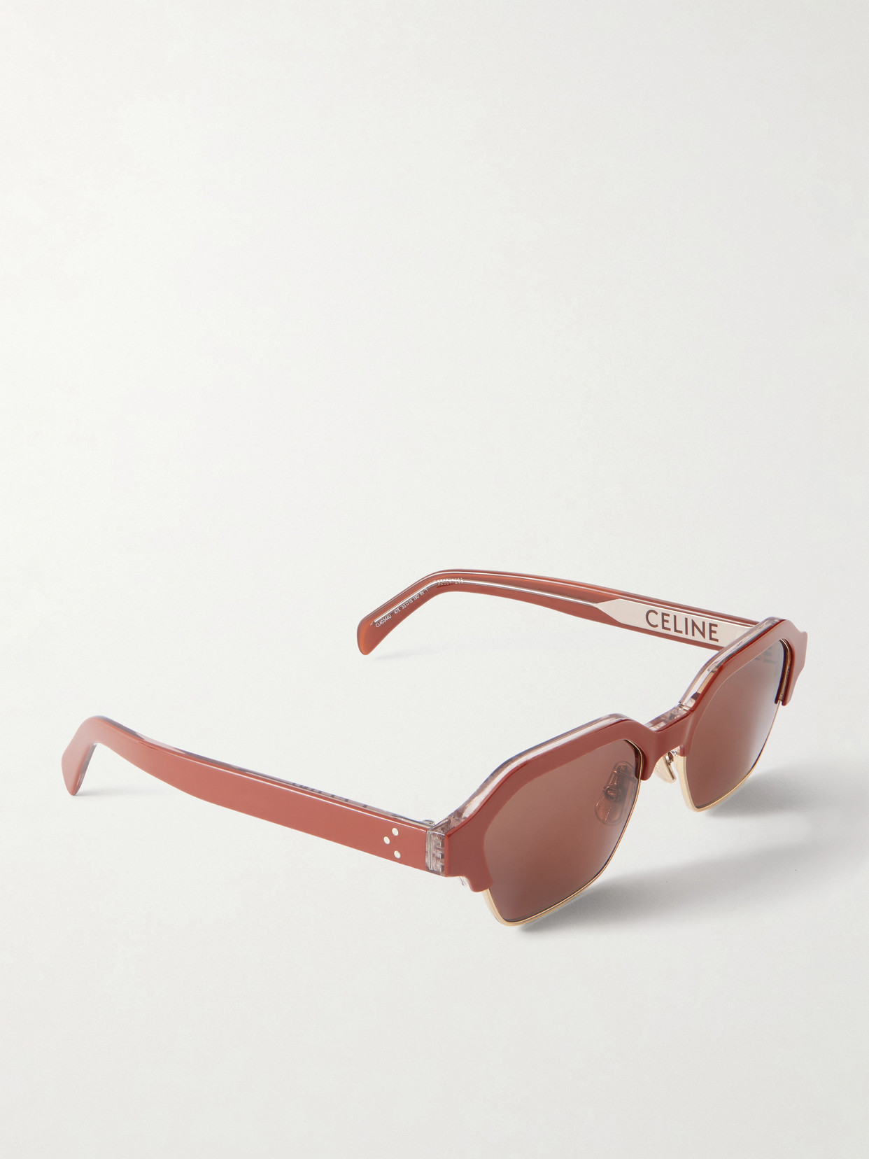 Celine Square-frame Acetate Sunglasses In Brown