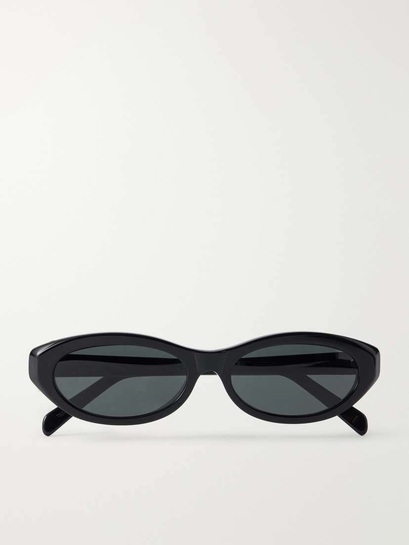 Triomphe Mini Oval-frame Acetate Sunglasses