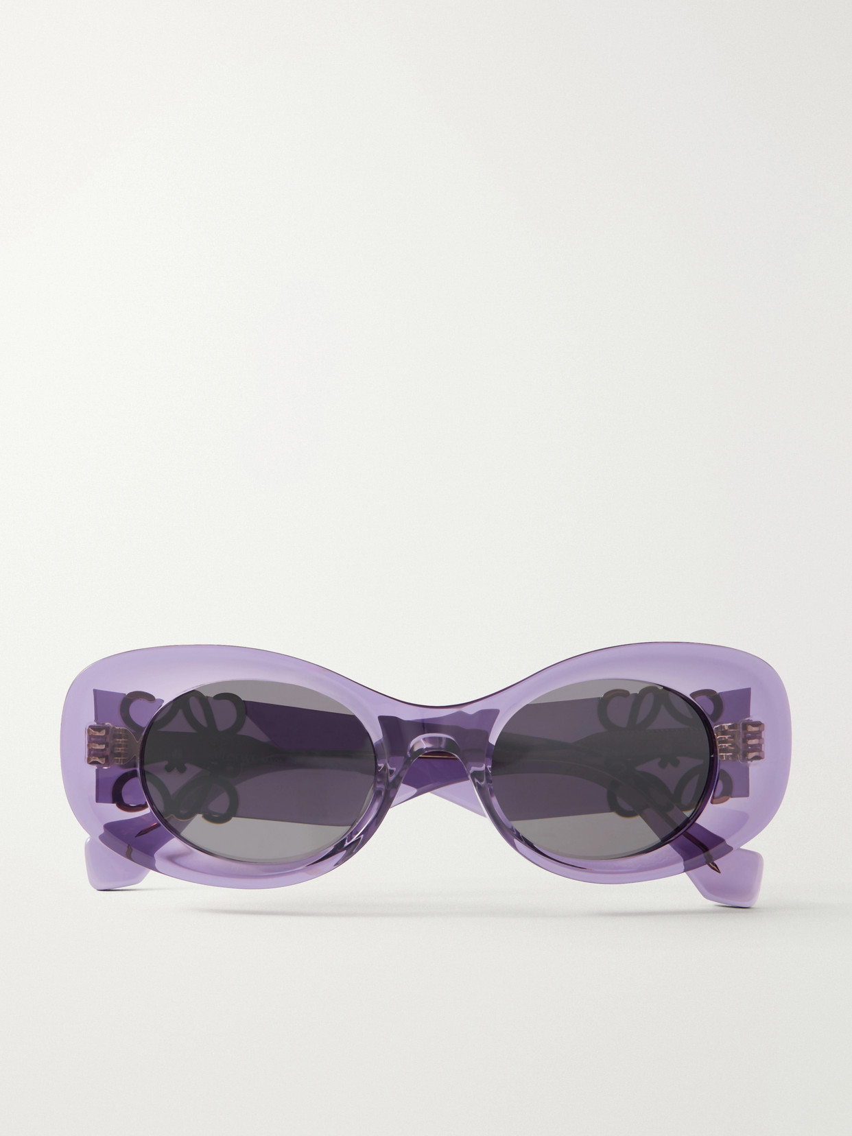 Loewe Oval-frame Acetate Sunglasses In Purple