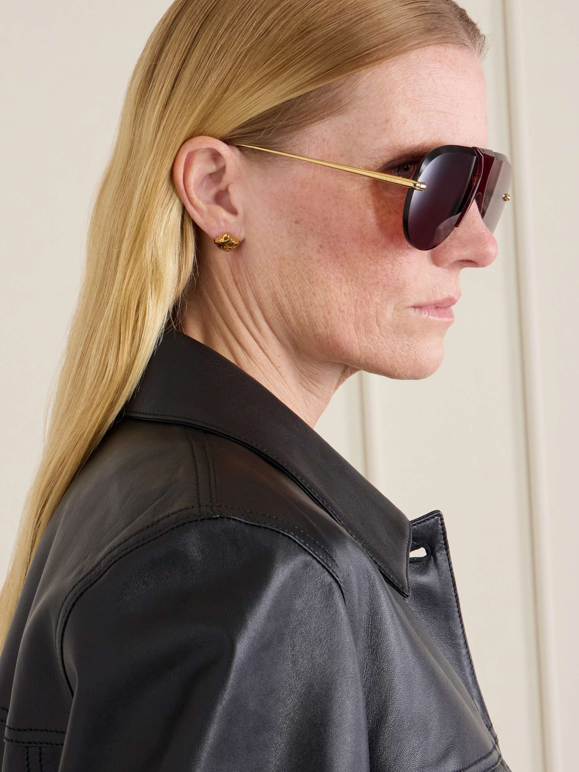 LOEWE EYEWEAR Aviator-Style Gold-Tone and Acetate Sunglasses | NET