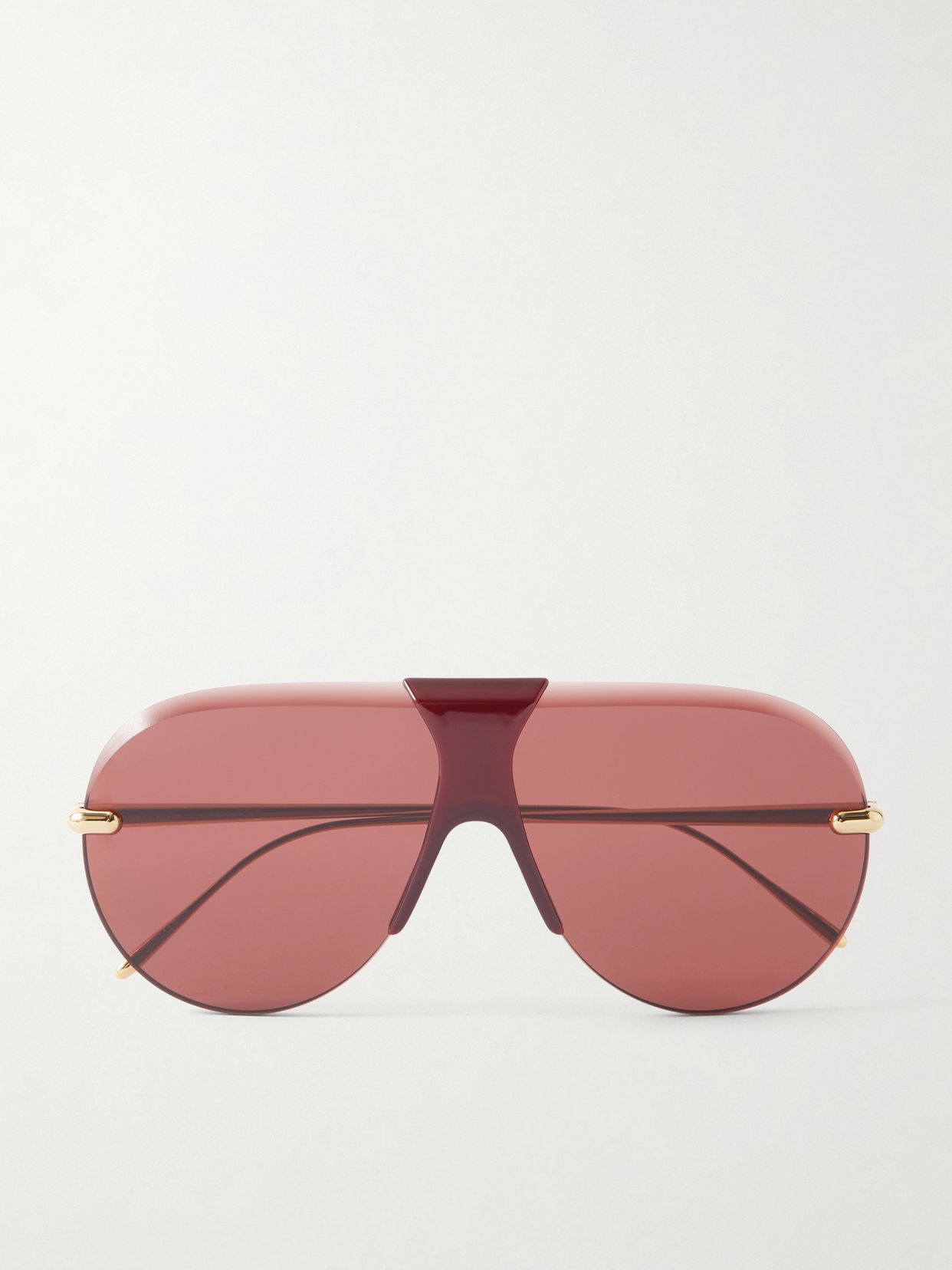 Aviator-Style Gold-Tone and Acetate Sunglasses