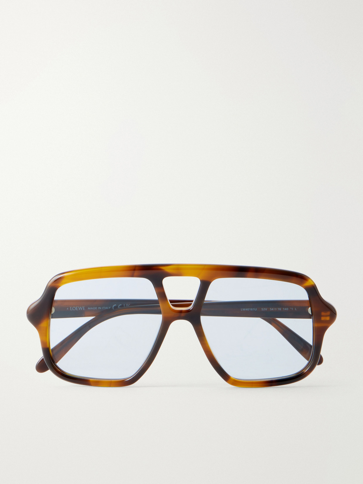 Loewe Slim Light Acetate Aviator Sunglasses In Tortoiseshell