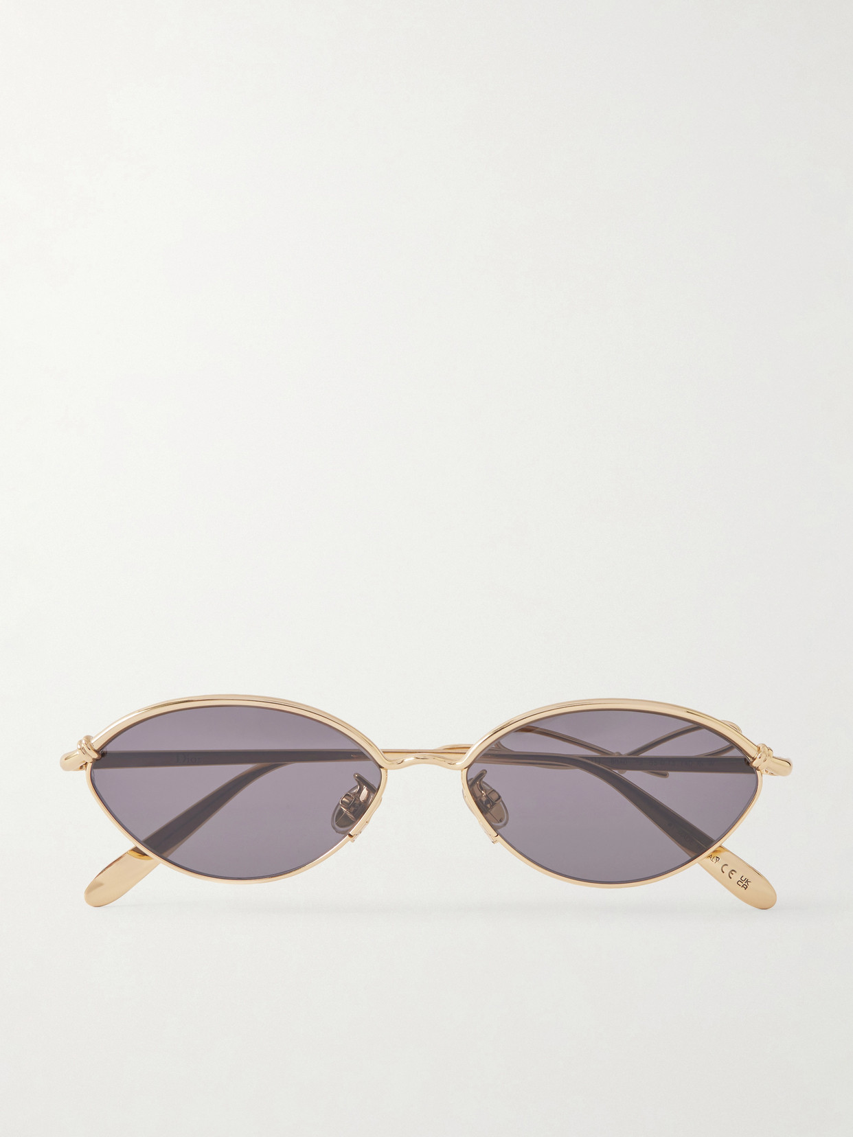 Dior Rounded-shaped Metal Sunglasses In Gold