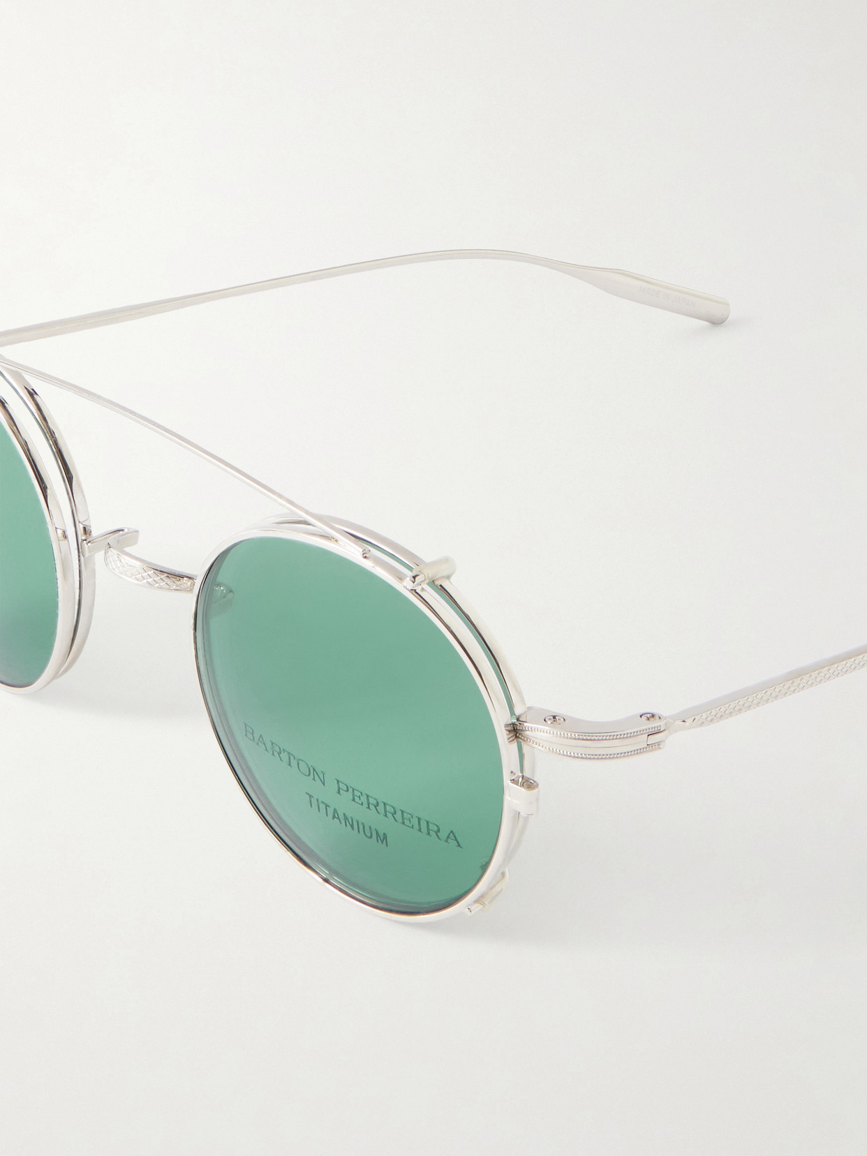 Barton Perreira Imagine Round-frame Sunglasses In Silver