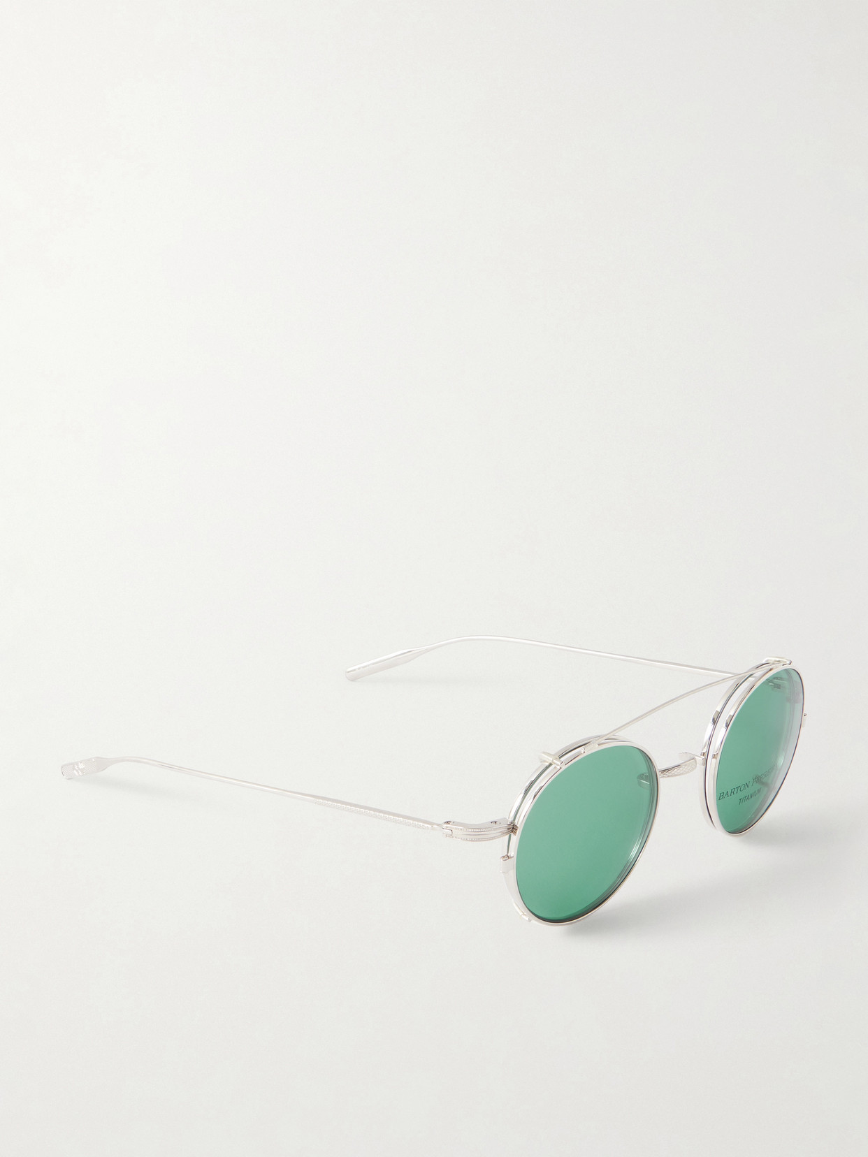 Barton Perreira Imagine Round-frame Sunglasses In Silver