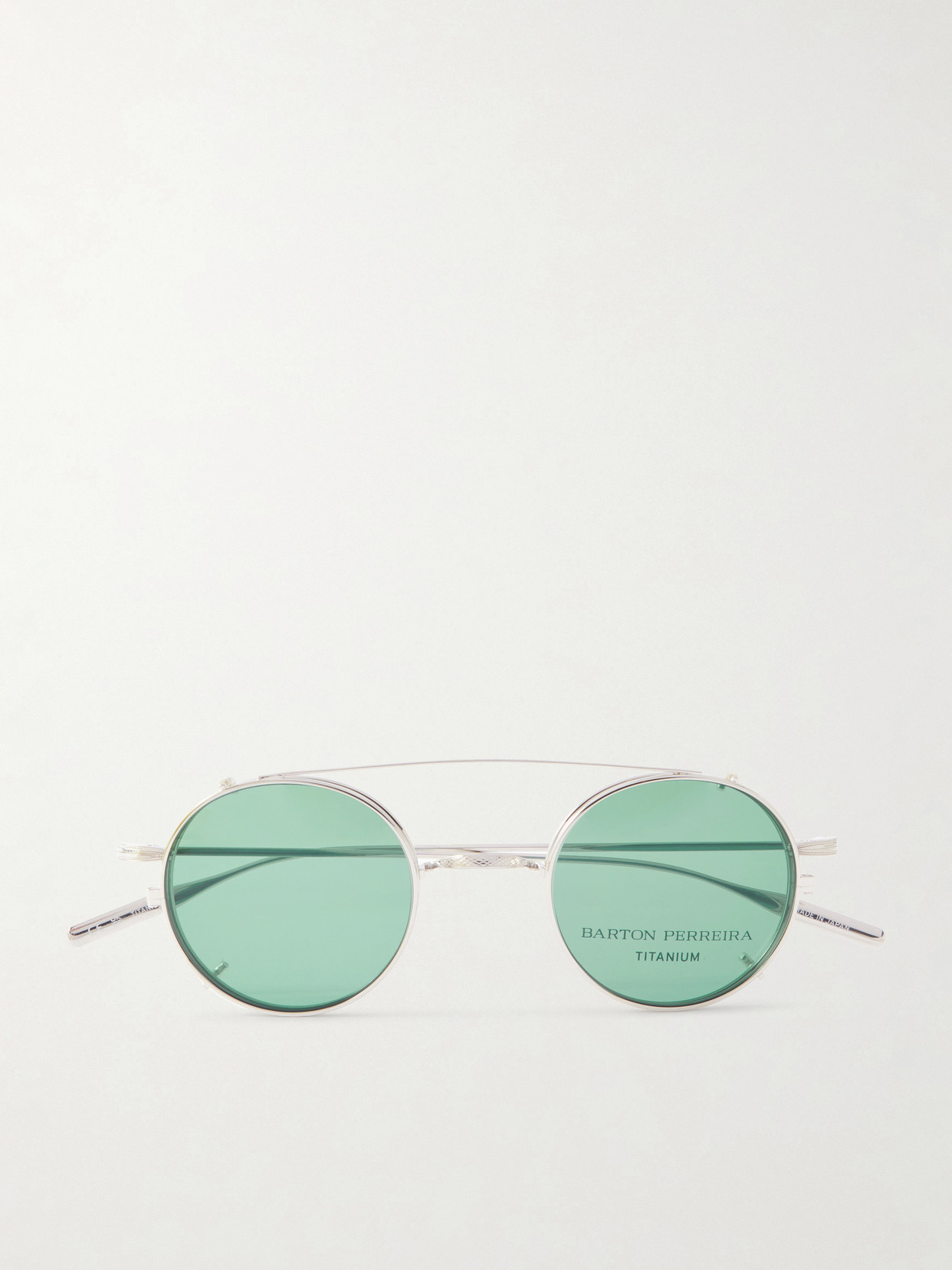 Barton Perreira Imagine Round-frame Sunglasses In Silver