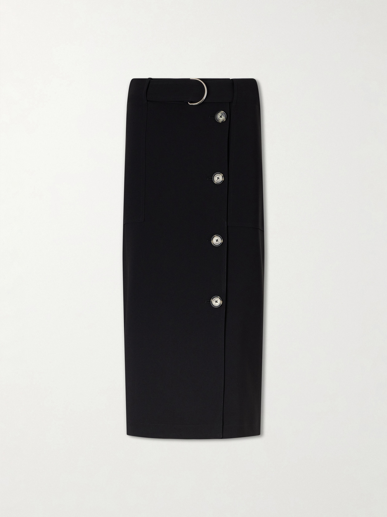 Carine Belted Crepe De Chine Midi