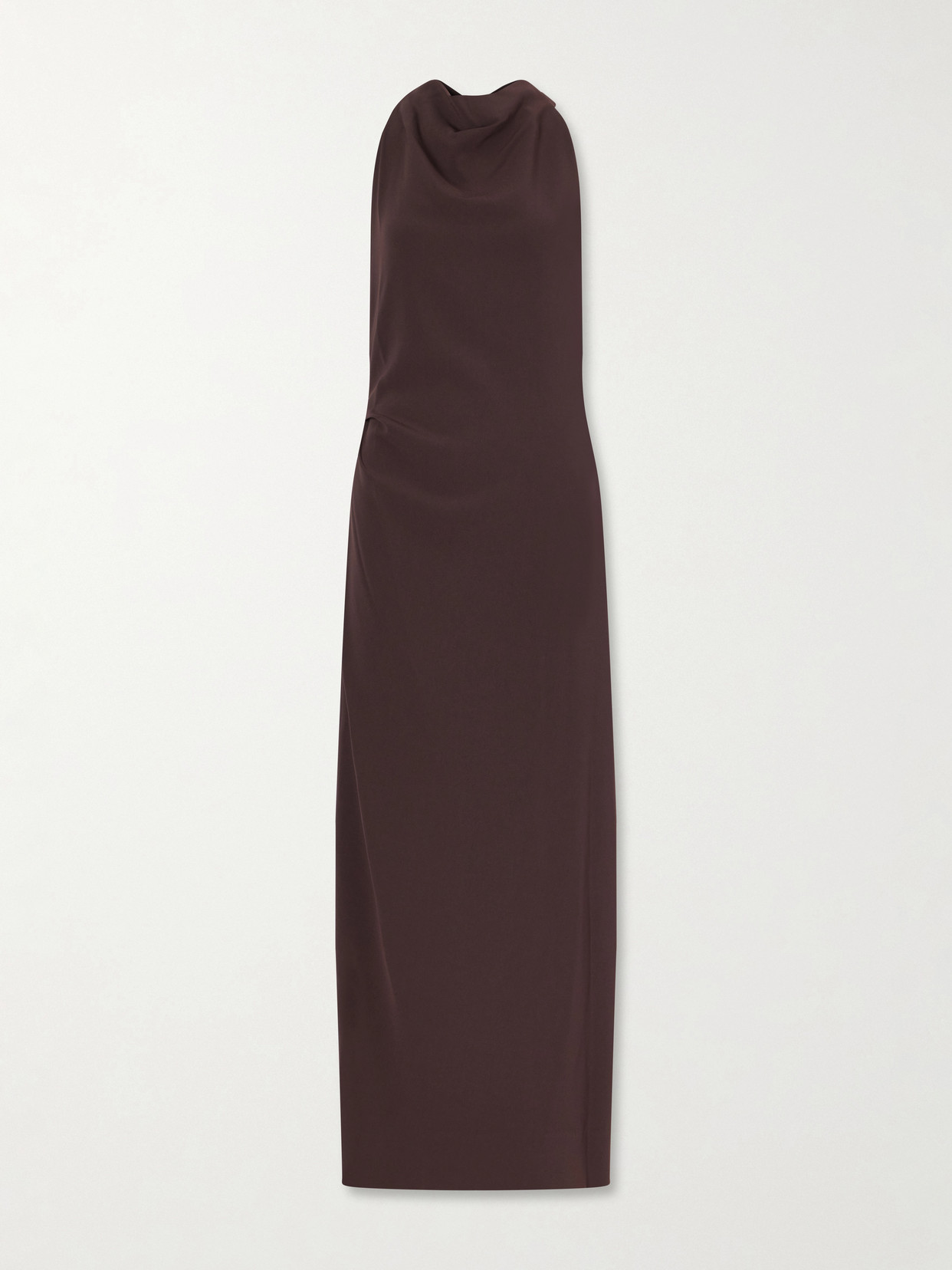 Proenza Schouler Selena Crepe Maxi Dress In Brown