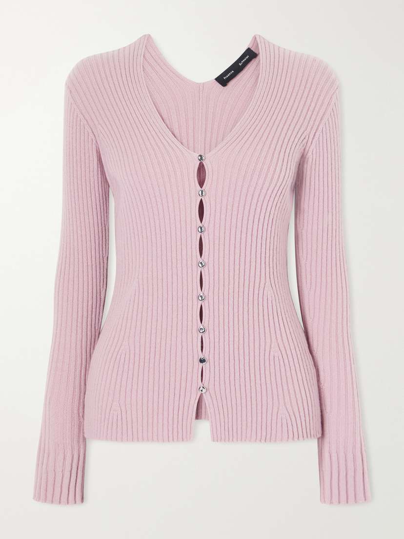 Proenza Schouler Valeria Ribbed-knit Cashmere Cardigan | Thumbnail 5