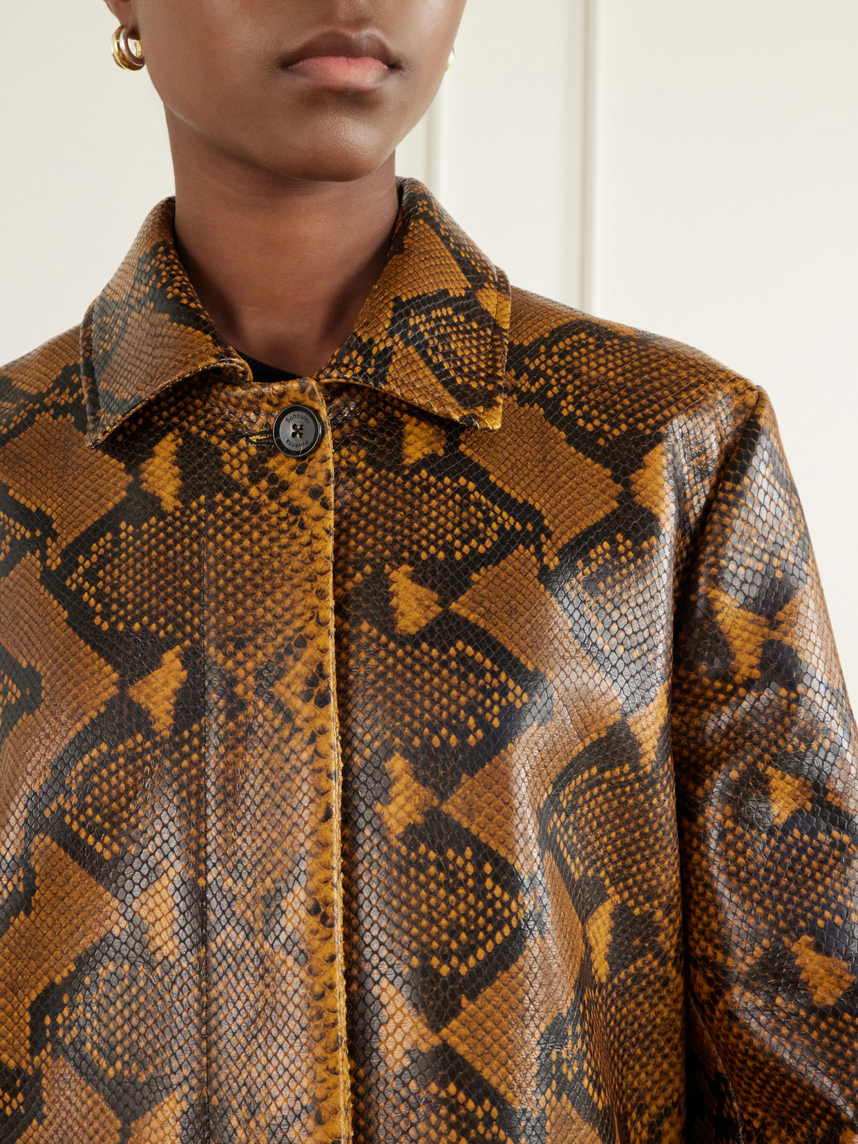 Leticia Snake-Effect Coat