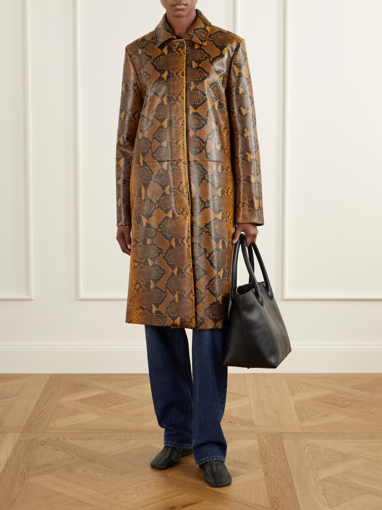 Leticia Snake-Effect Coat