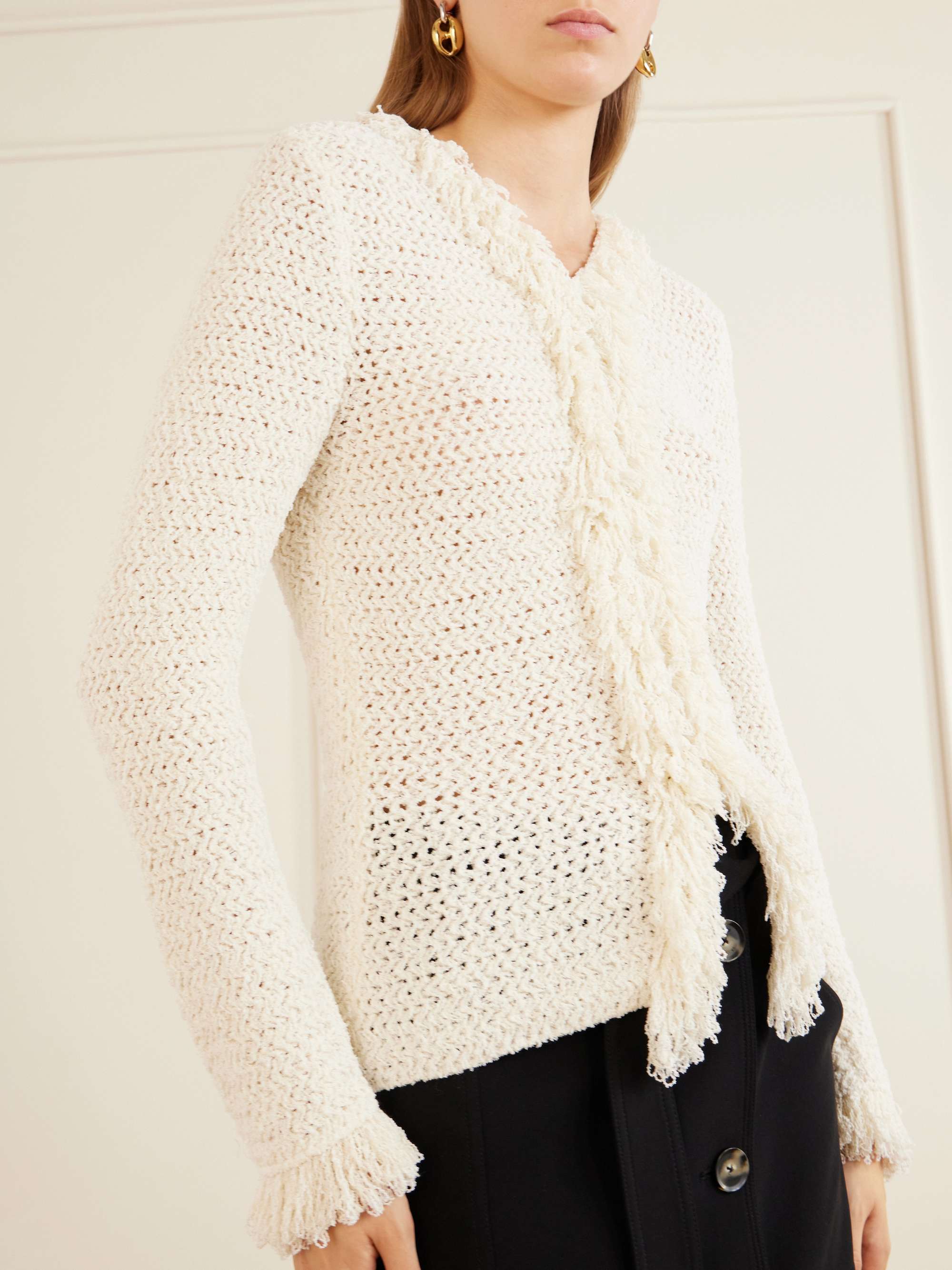 ジェーナプロ PROENZA SCHOULER Nilo textured-jacquard wool-blend cardigan | NET