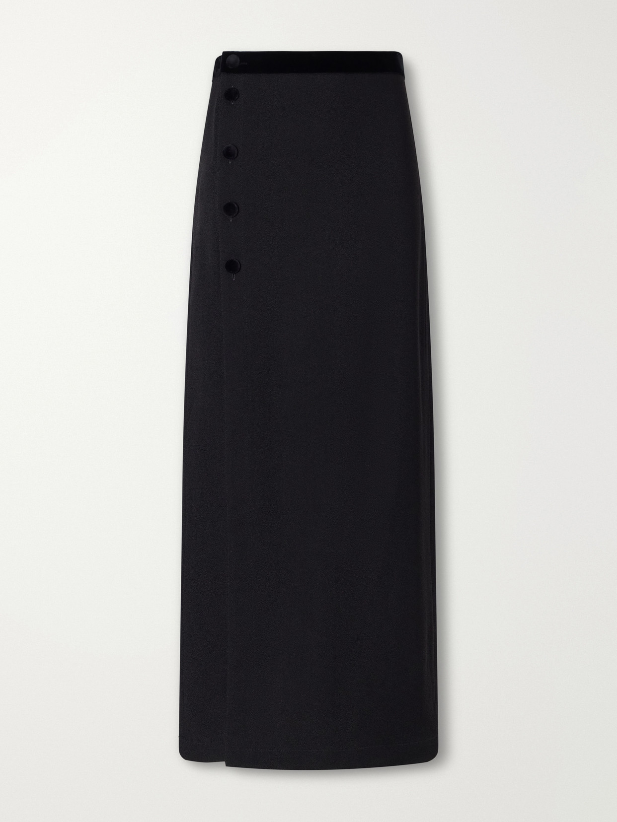 Blazé Milano - Ara Velvet-Trimmed Crepe Midi