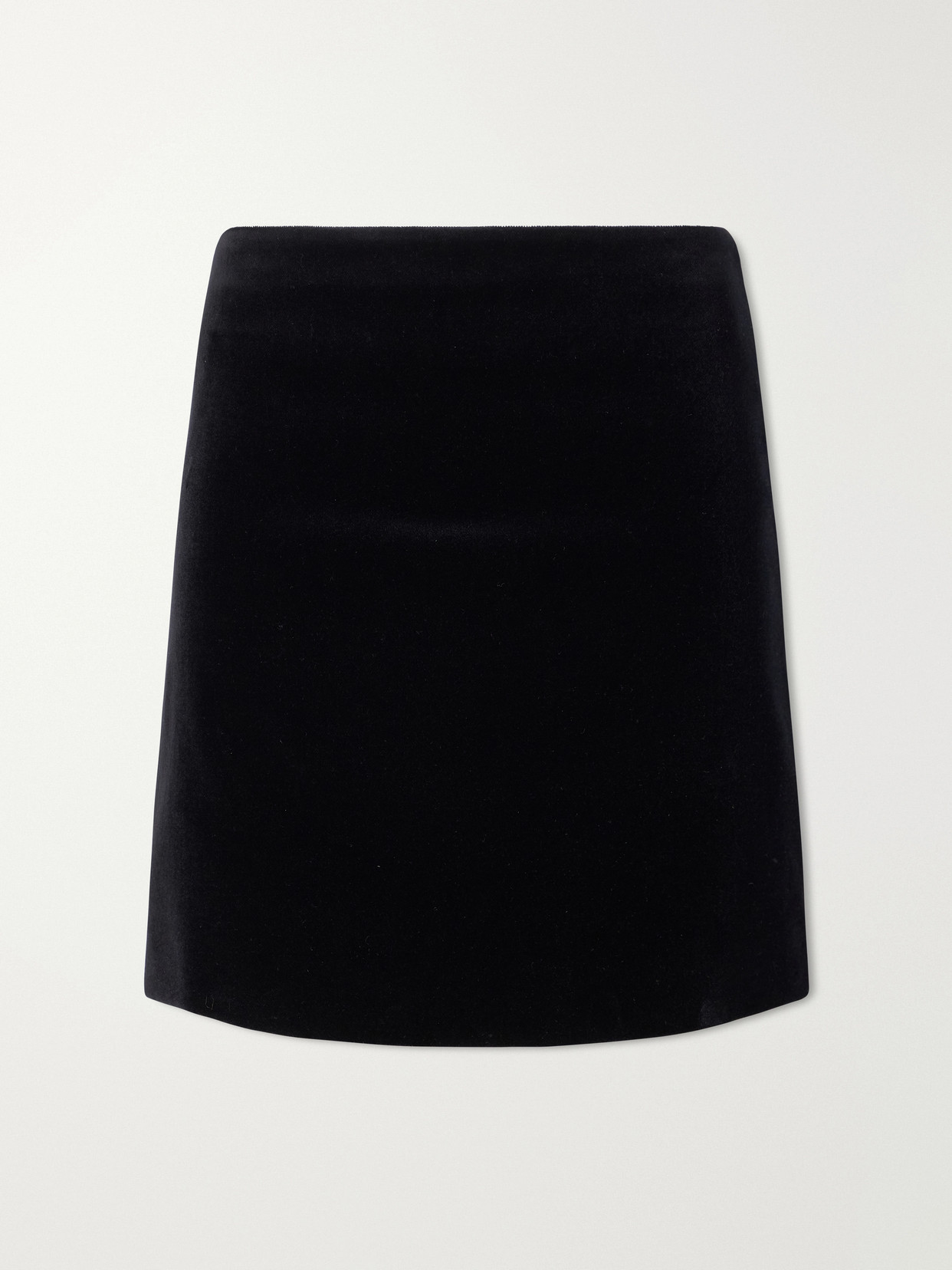 Blazé Milano Coci Cotton-velvet Mini Skirt In Black