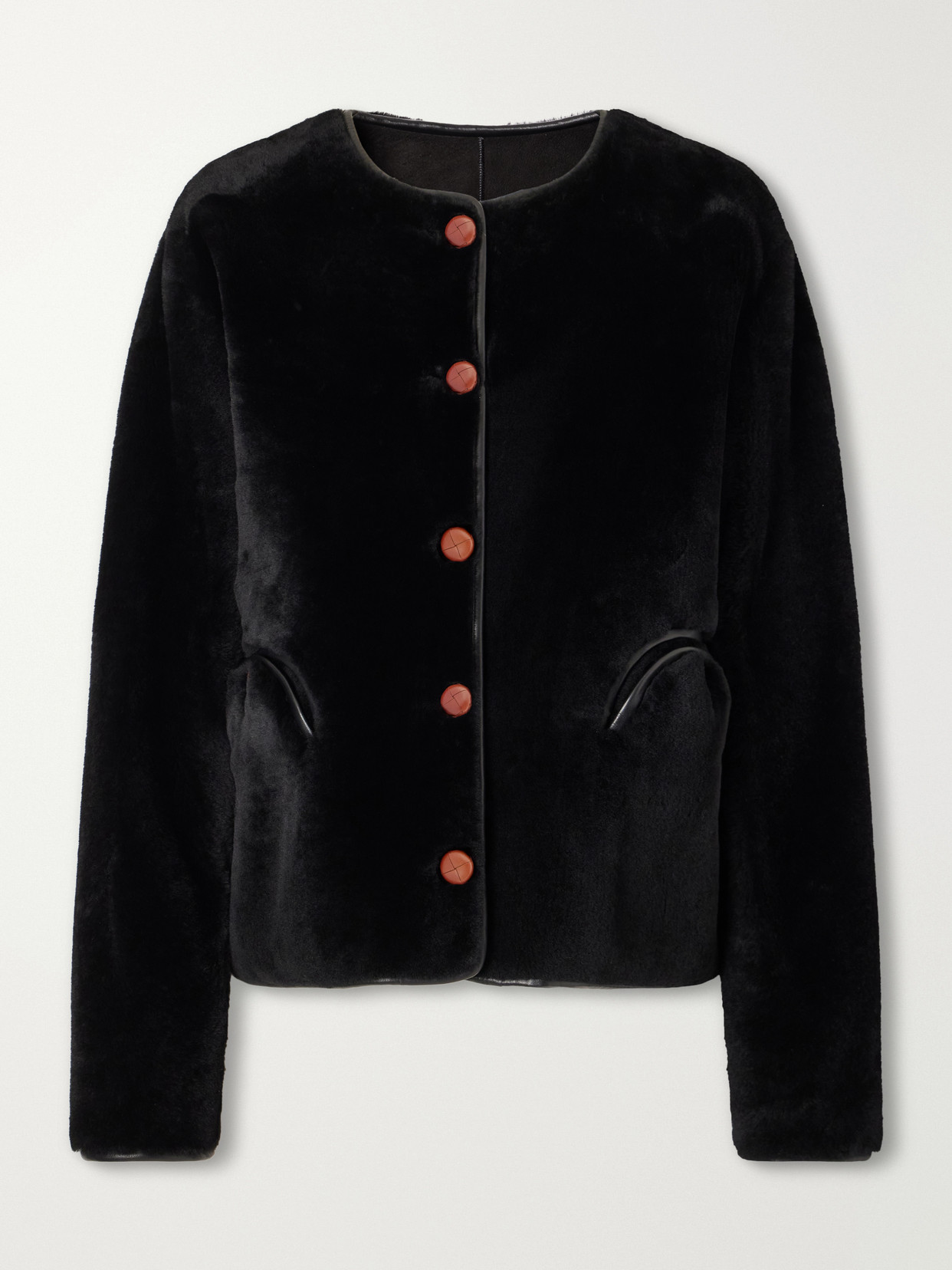 Blazé Milano - Tatoosh Leather-Trimmed Shearling Jacket